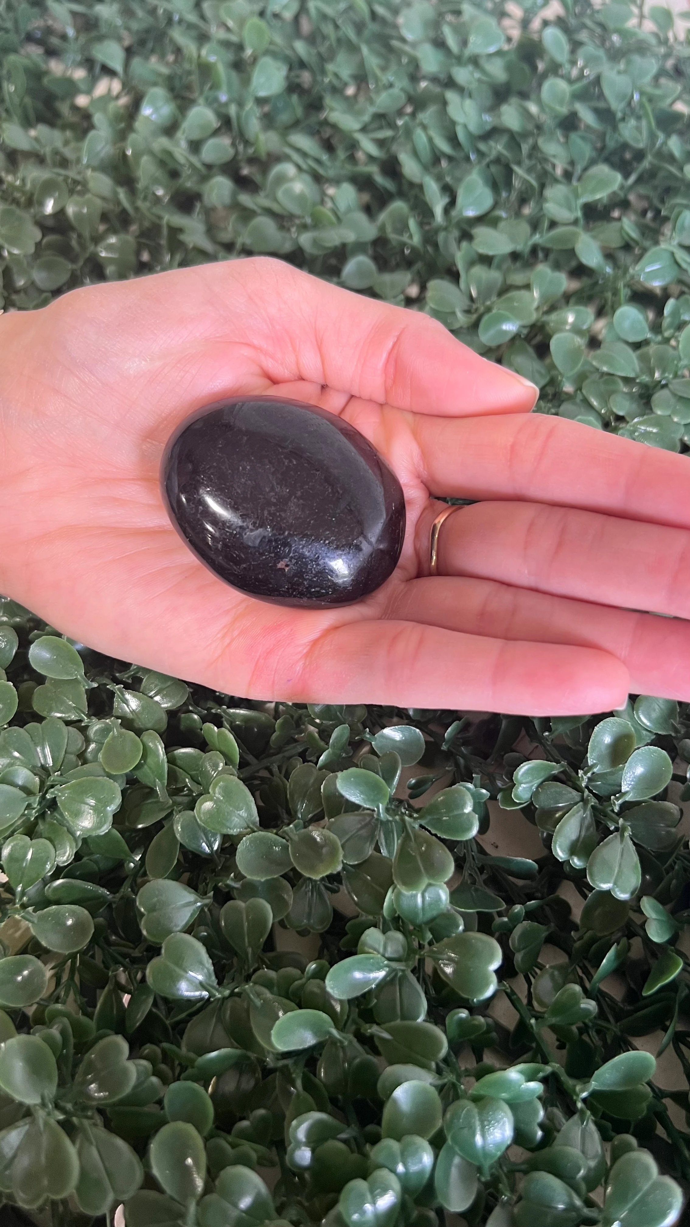 Black Tourmaline Palm Stone 2-3"