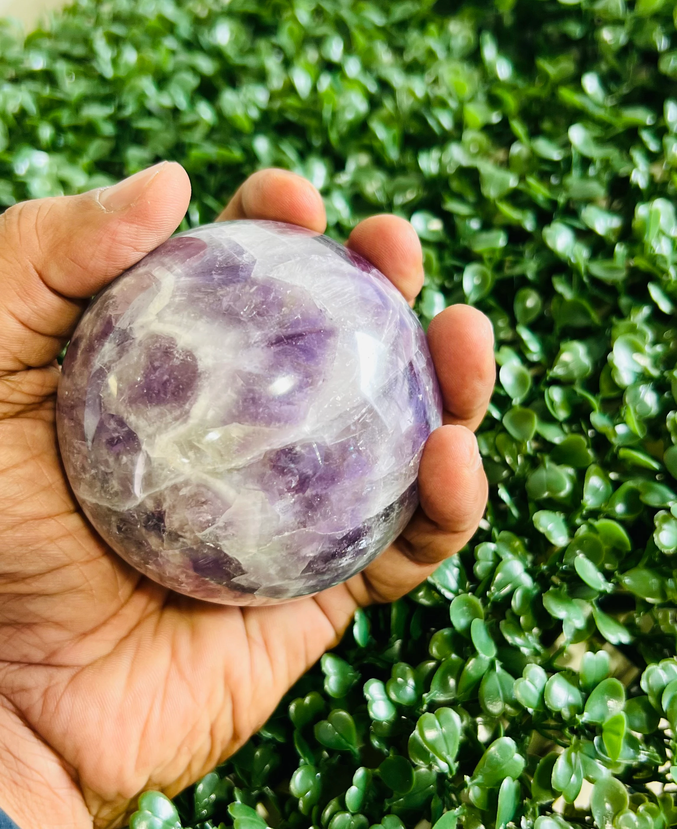 Chevron Amethyst Sphere 60-80mm