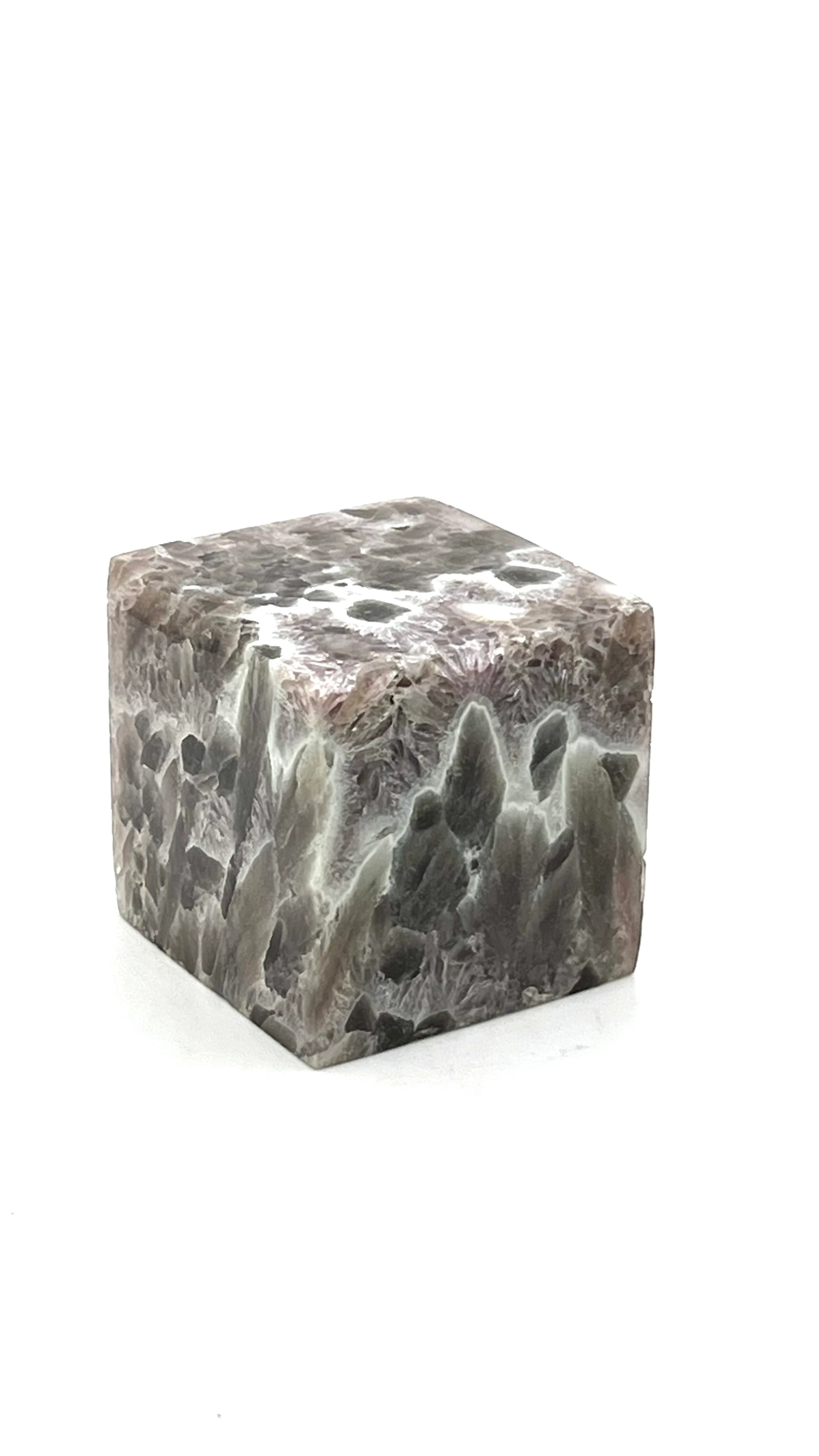 Chevron Amethyst Cube 2-3"
