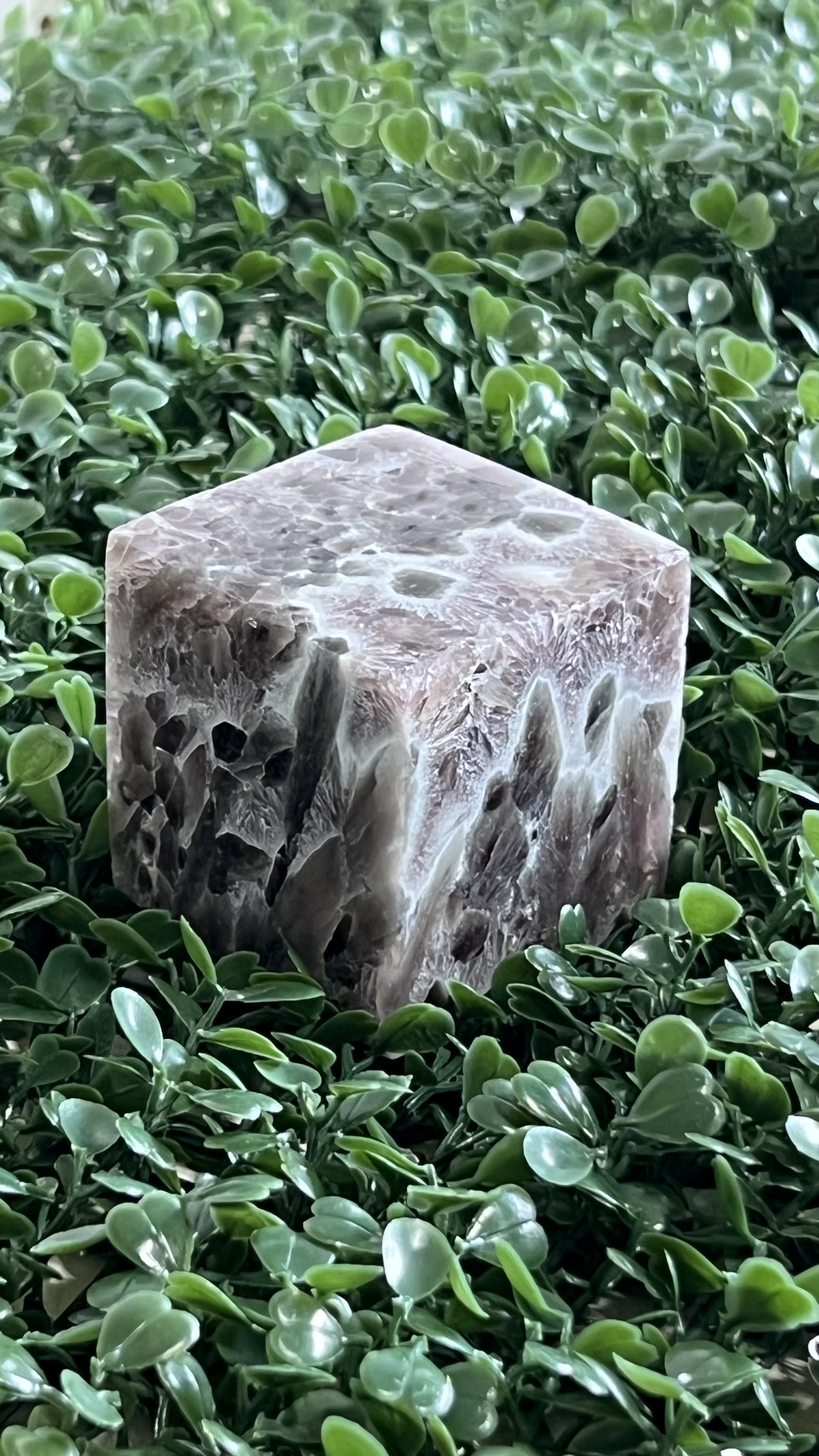 Chevron Amethyst Cube 2-3"