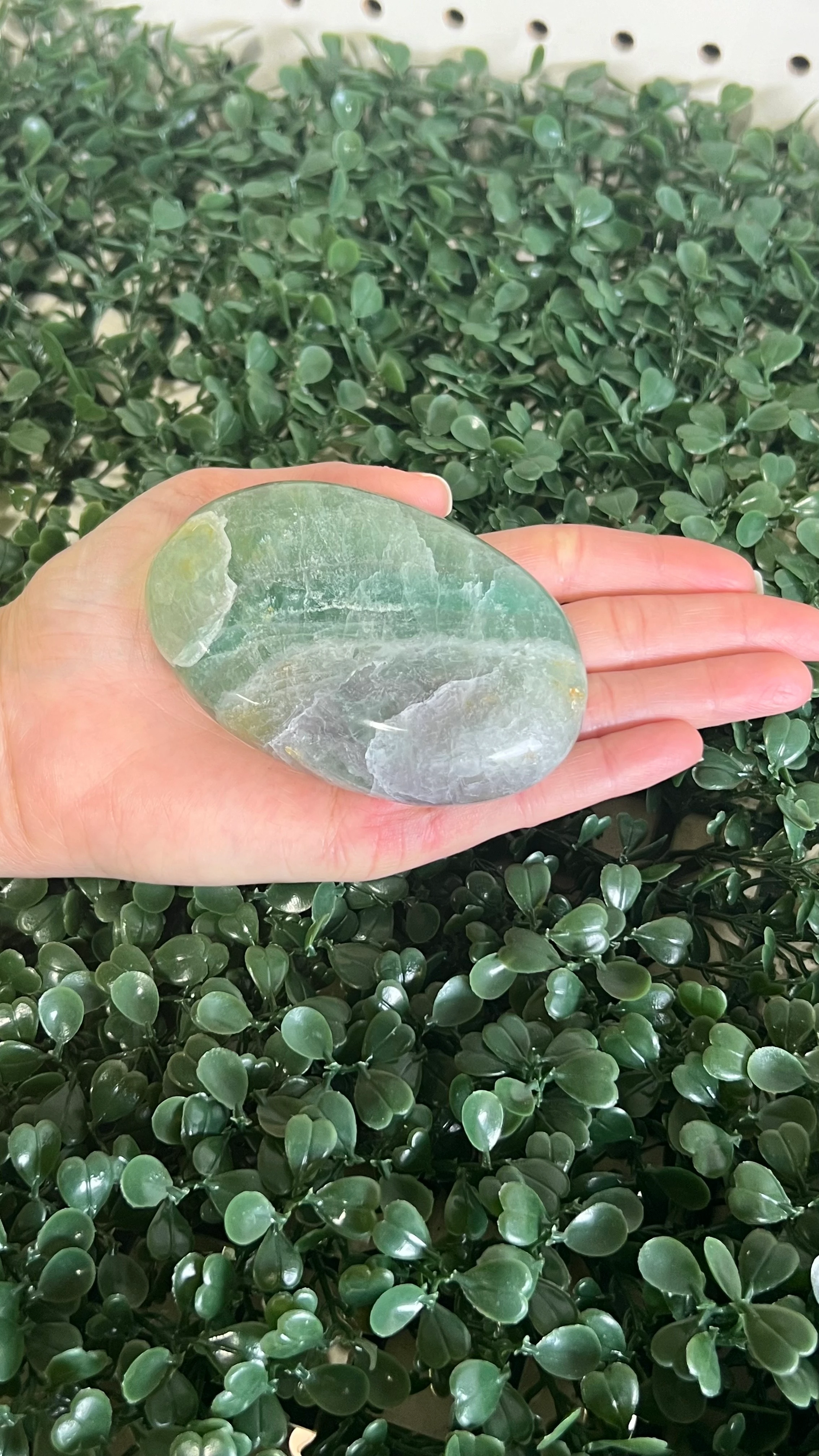 Green Flourite Palm Stone 3-4"