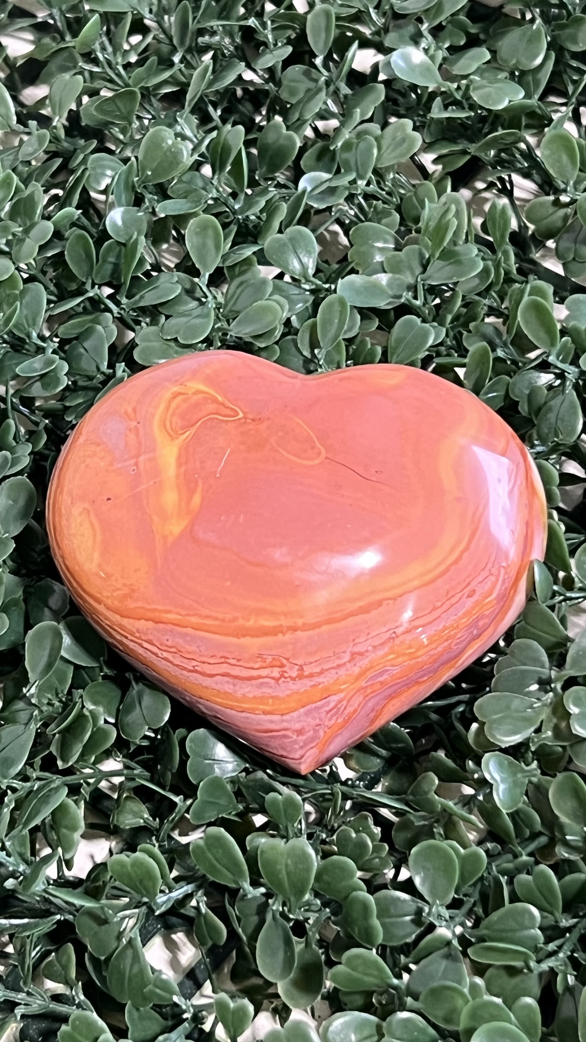 Polychrome Desert Jasper Heart 3-3.5" New Arrivals
