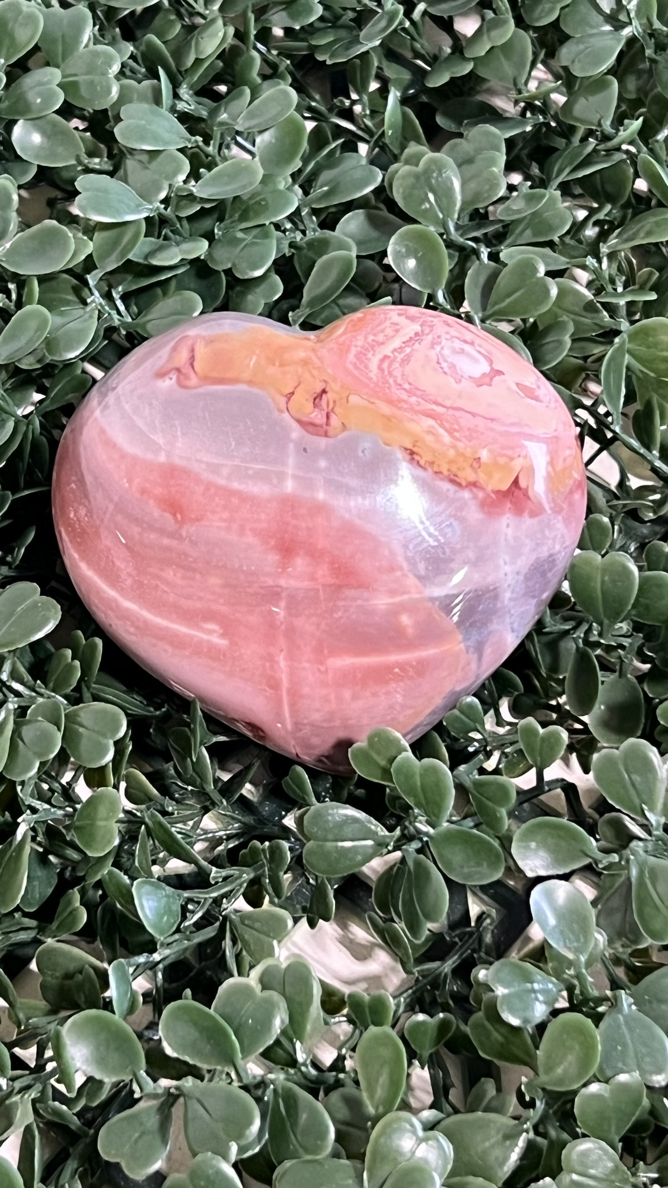 Polychrome Desert Jasper Heart 22.5" New Arrivals VD Importers Inc.