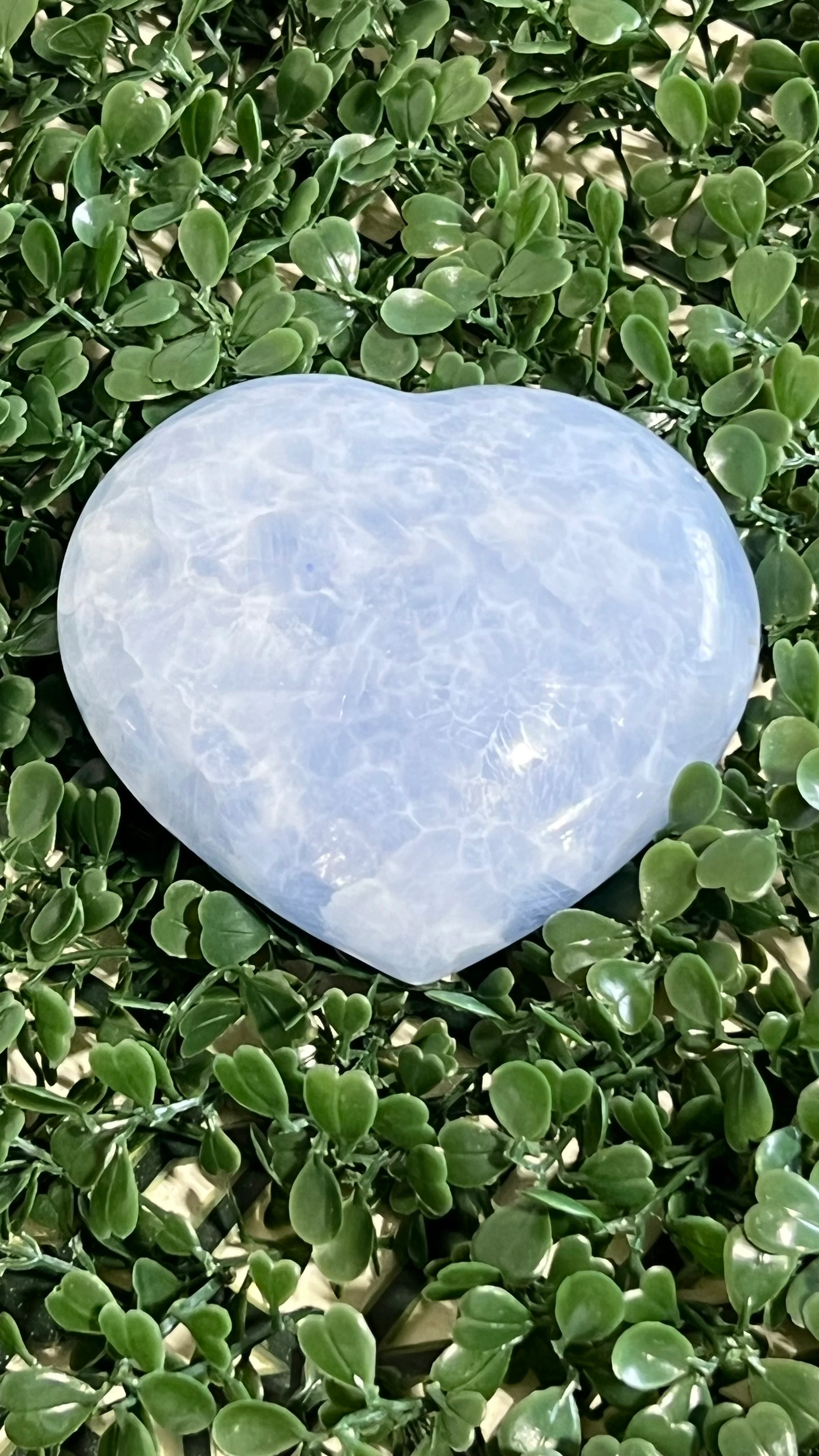 Blue Calcite Heart 2-2.5" 