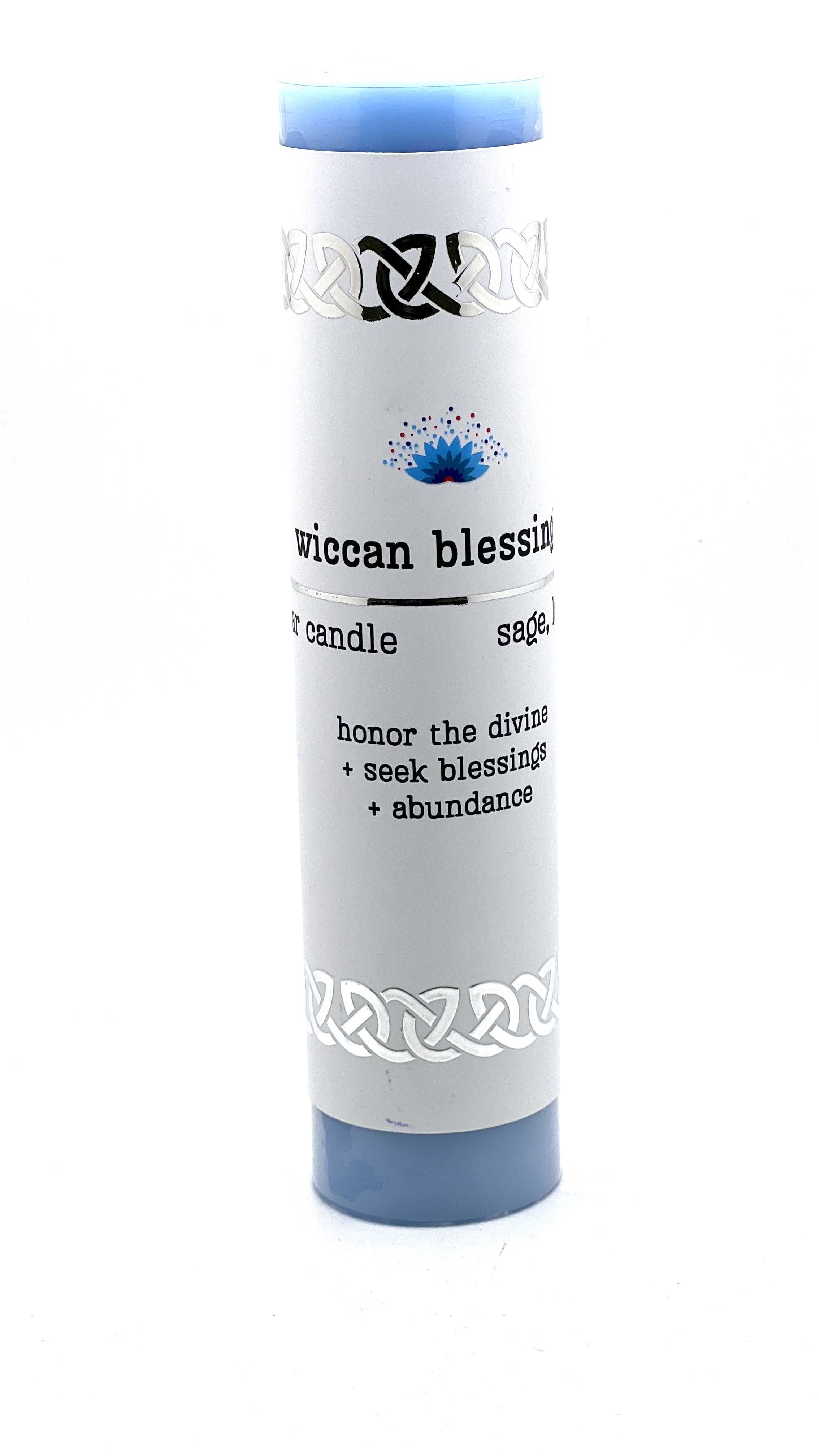 Manifestation Pillar Candle Wiccan Blessings 7"x1.5" Shop VD Importers Inc.
