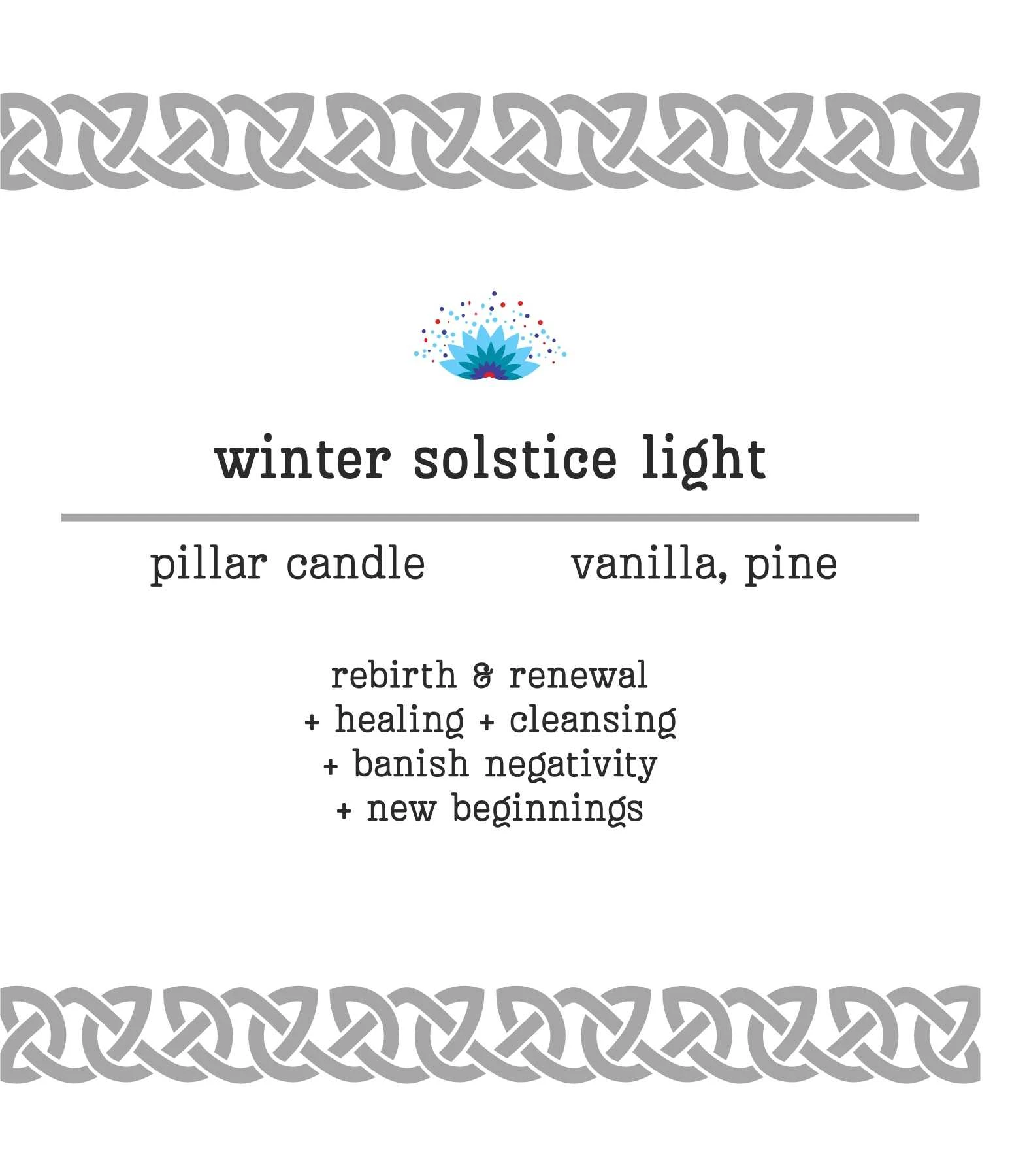 Manifestation Pillar Candle Winter Solstice Light 7"x1.5"