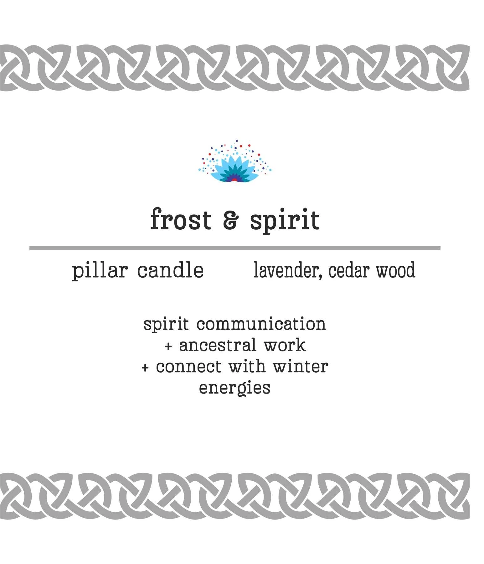 Manifestation Pillar Candle Frost & Spirit 7"x1.5"
