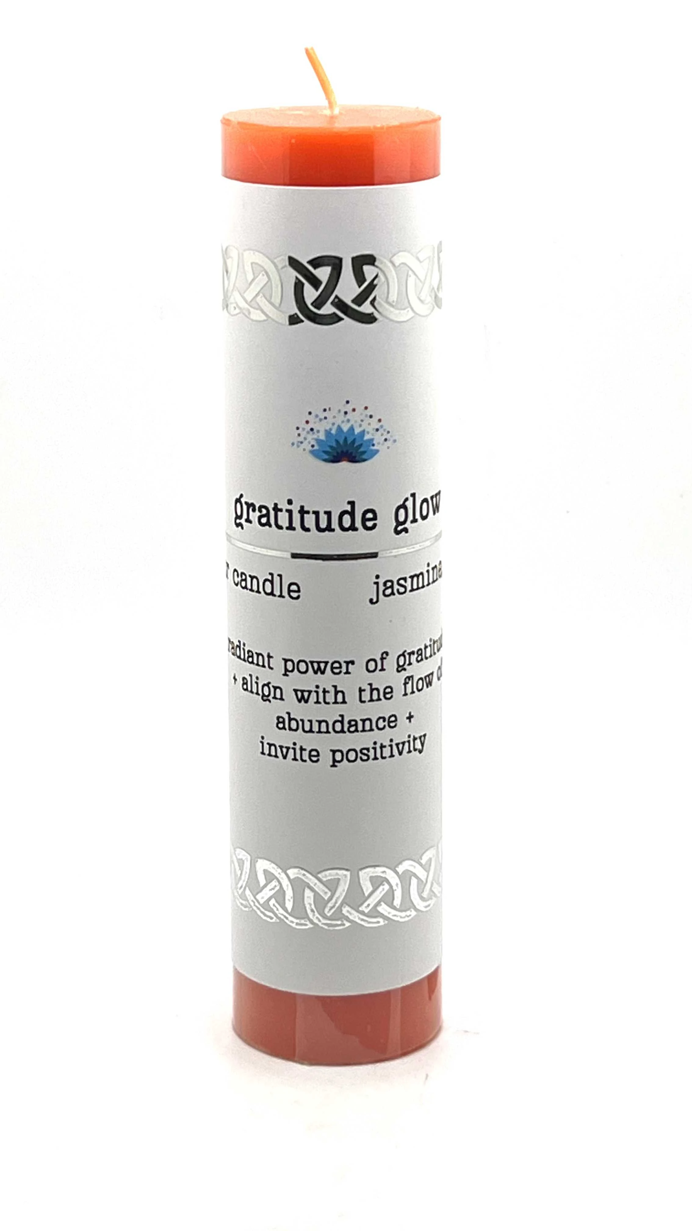 Manifestation Pillar Candle Gratitude Glow 7"x1.5"