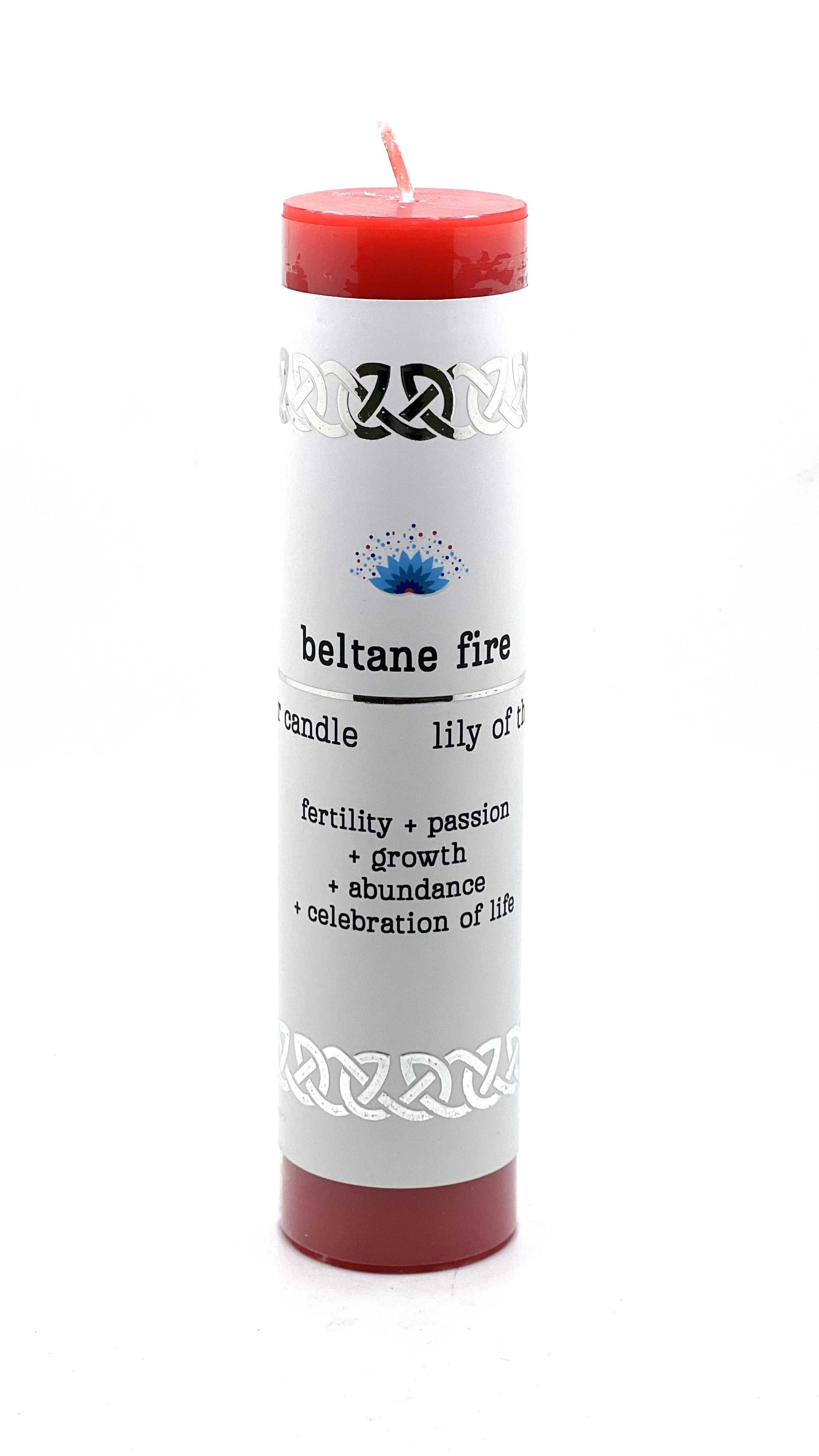 Manifestation Pillar Candle Beltane Fire 7"x1.5"