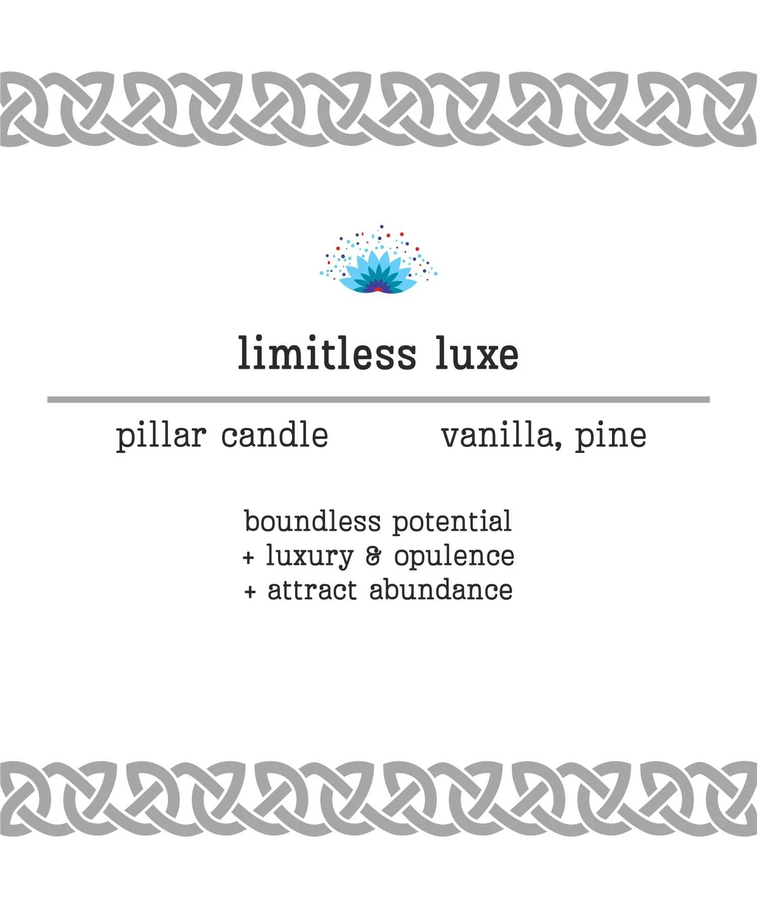 Manifestation Pillar Candle Limitless Luxe 7"x1.5"