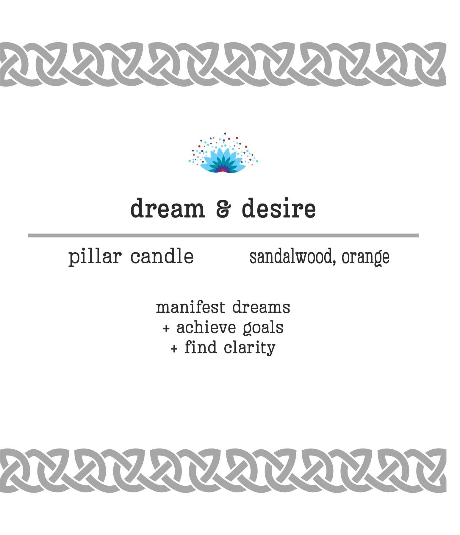 Manifestation Pillar Candle Dream & Desire 7"x1.5"