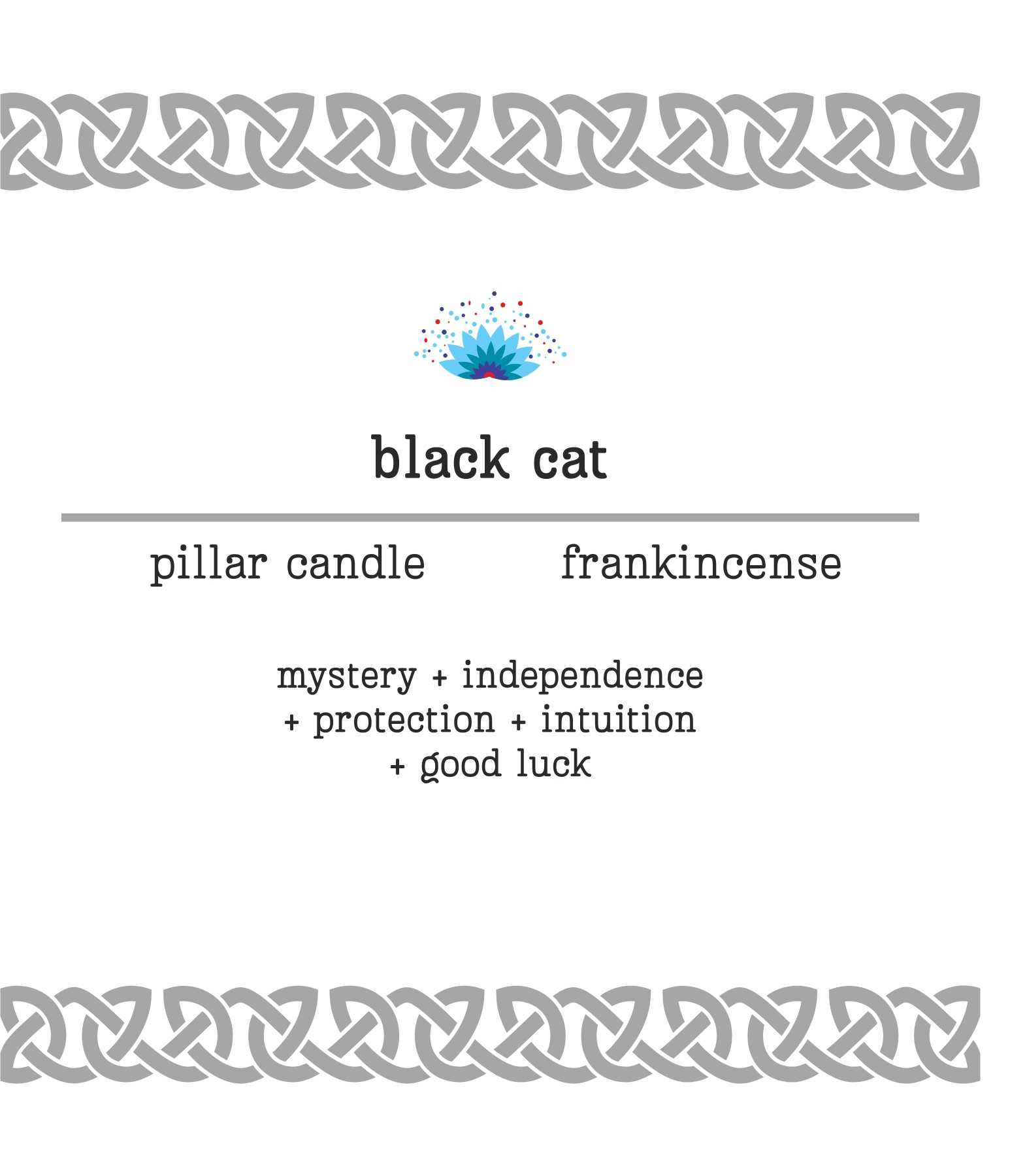 Manifestation Pillar Candle Black Cat 7"x1.5"