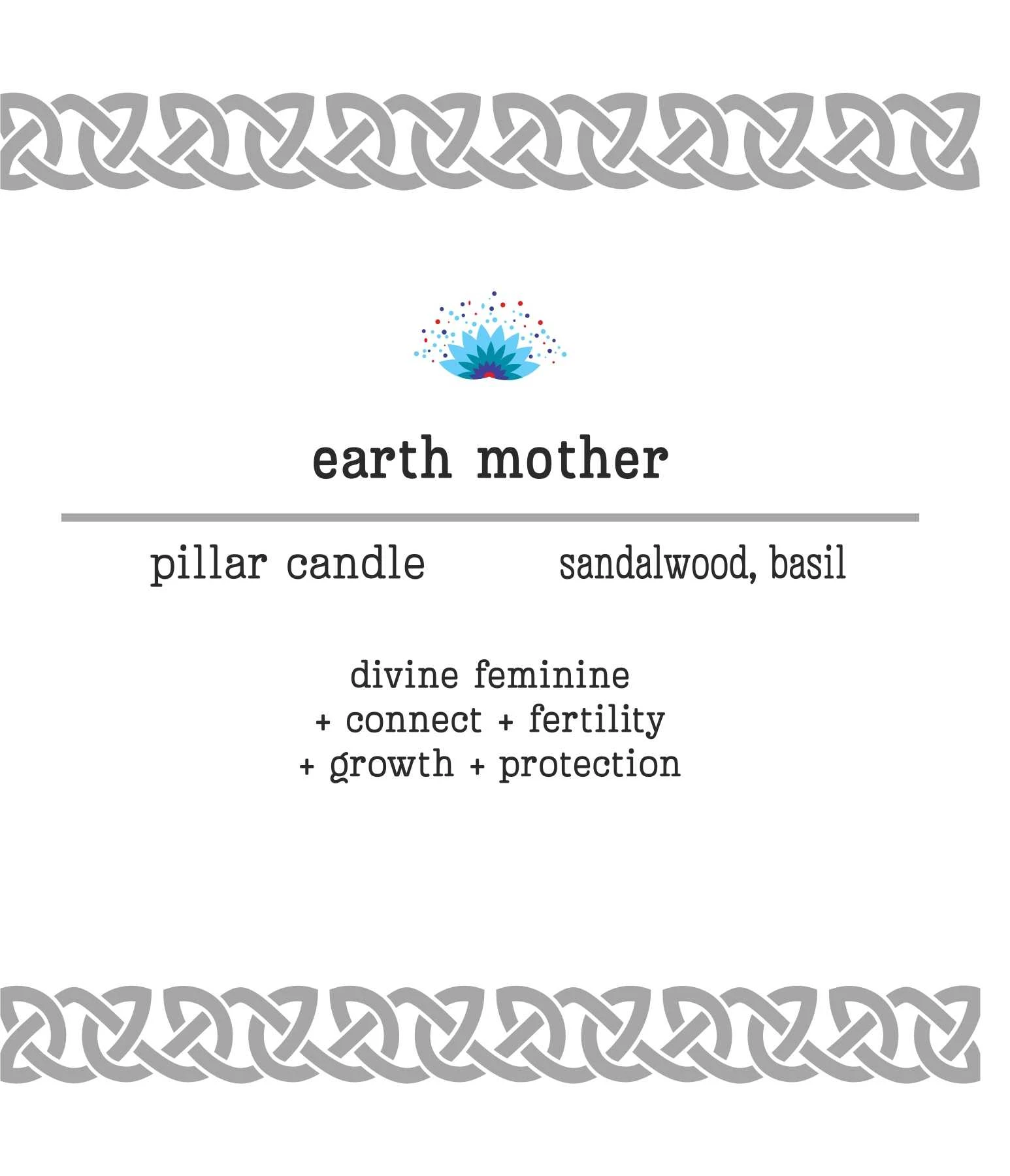 Manifestation Pillar Candle Earth Mother 7"x1.5"