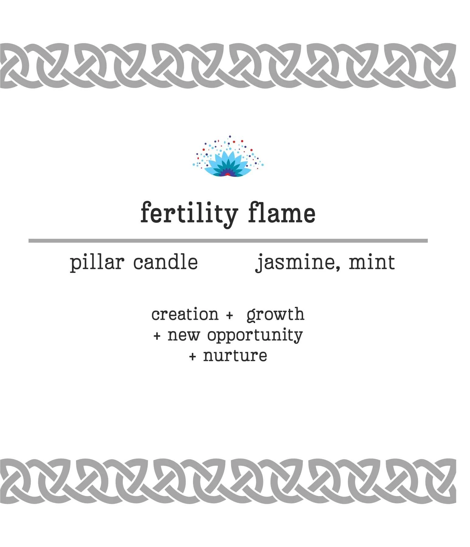 Manifestation Pillar Candle Fertility Flame 7"x1.5"