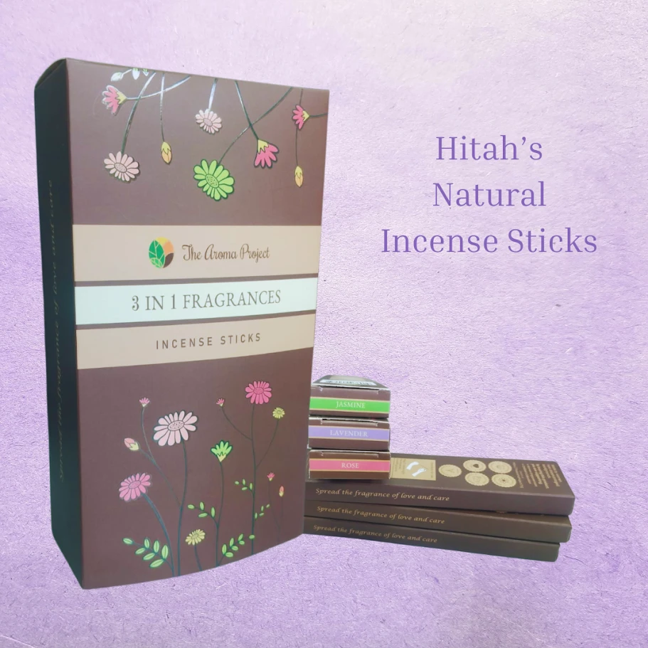 Hitah "Goodness" Flower Incense (Rose, lavender, Jasmine) 24gms