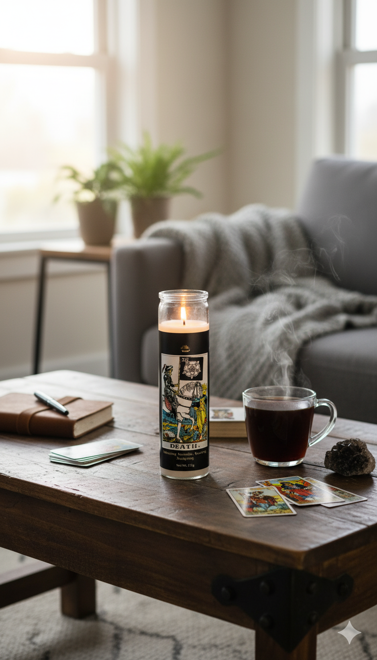 Death Tarot candle