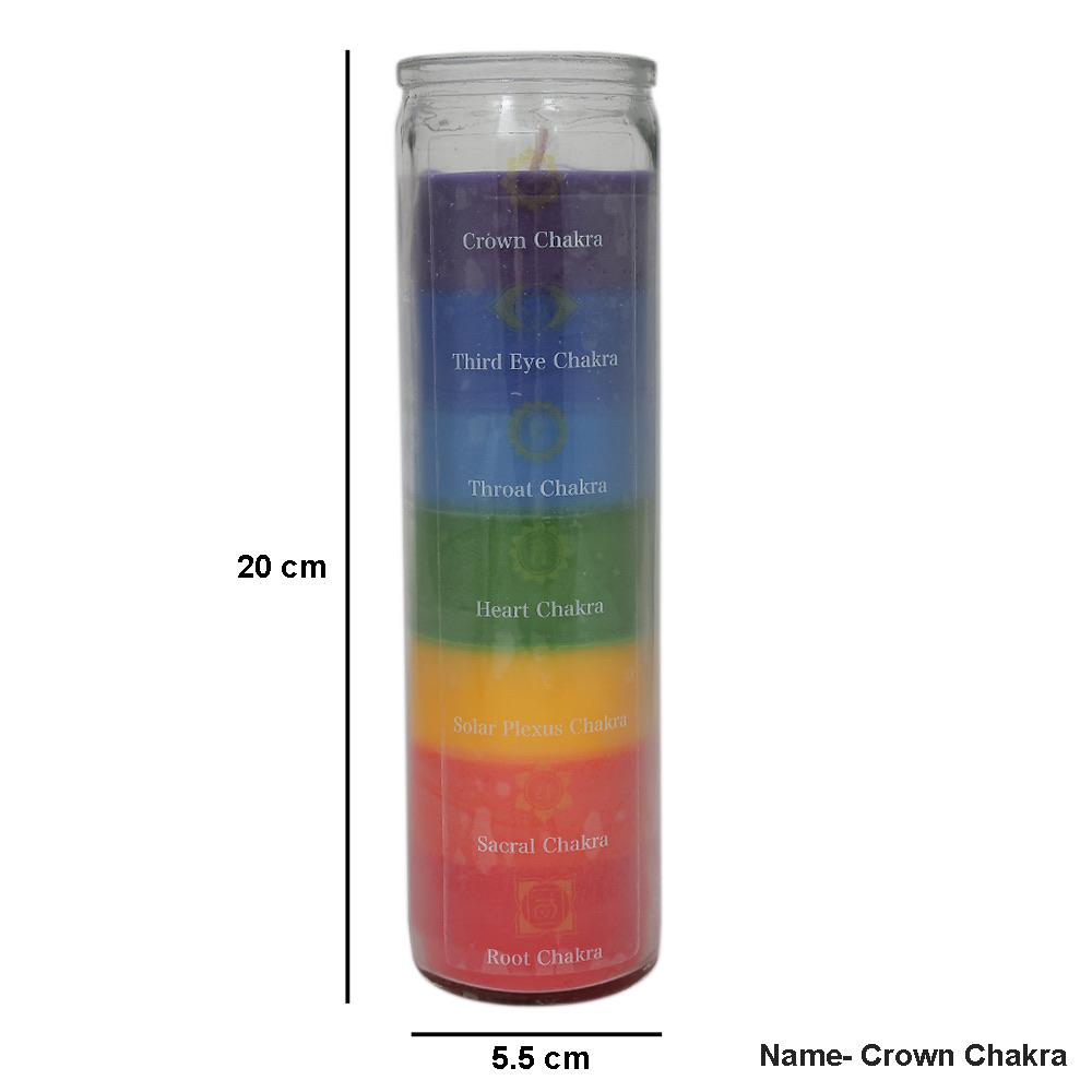 Double Action Reversible Prayer Candle - 7 Chakra