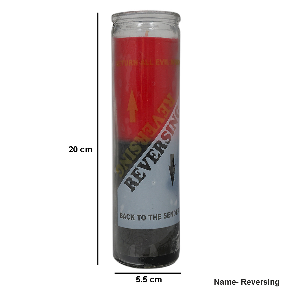  Double Action Reversible Prayer Candle - Red Black