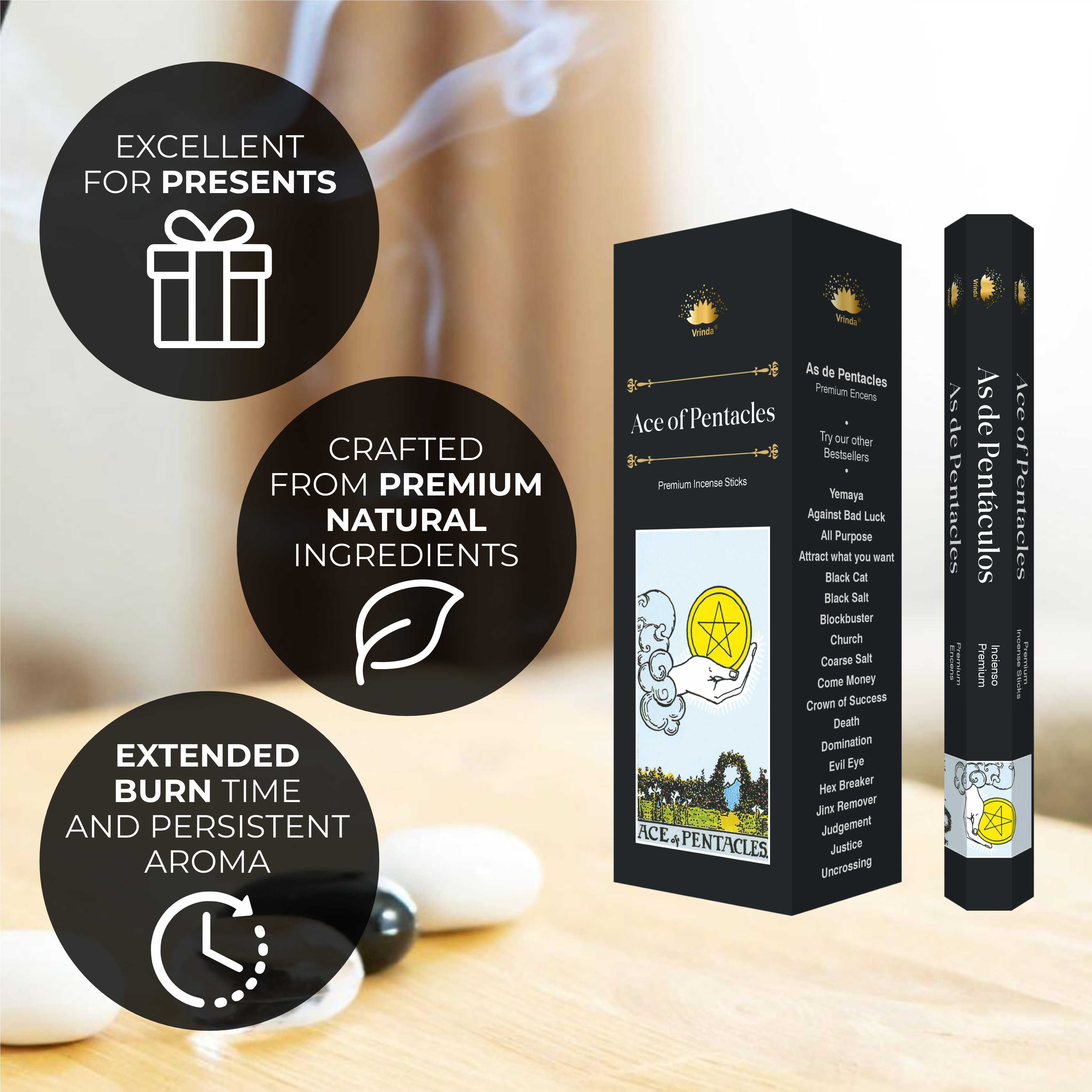 Ace Of Pentacles hexa incense sticks (pack of 6)