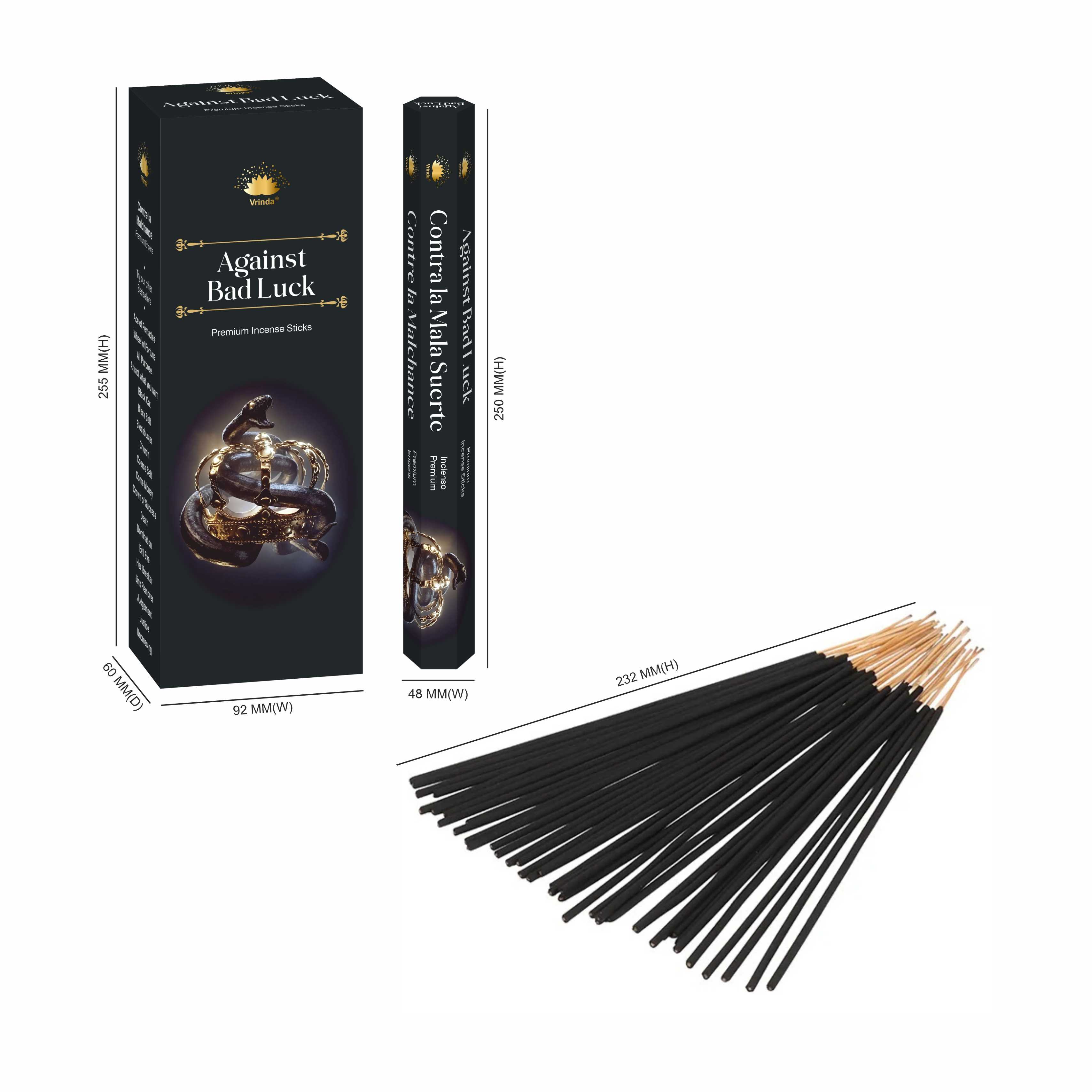 Against Bad Luck hexa incense sticks (pack of 6) Vrinda ® Exclusive Incense VD Importers Inc.