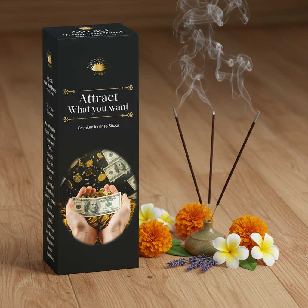 Attract what you Want hexa incense sticks (pack of 6) Vrinda ® Exclusive Incense VD Importers Inc.