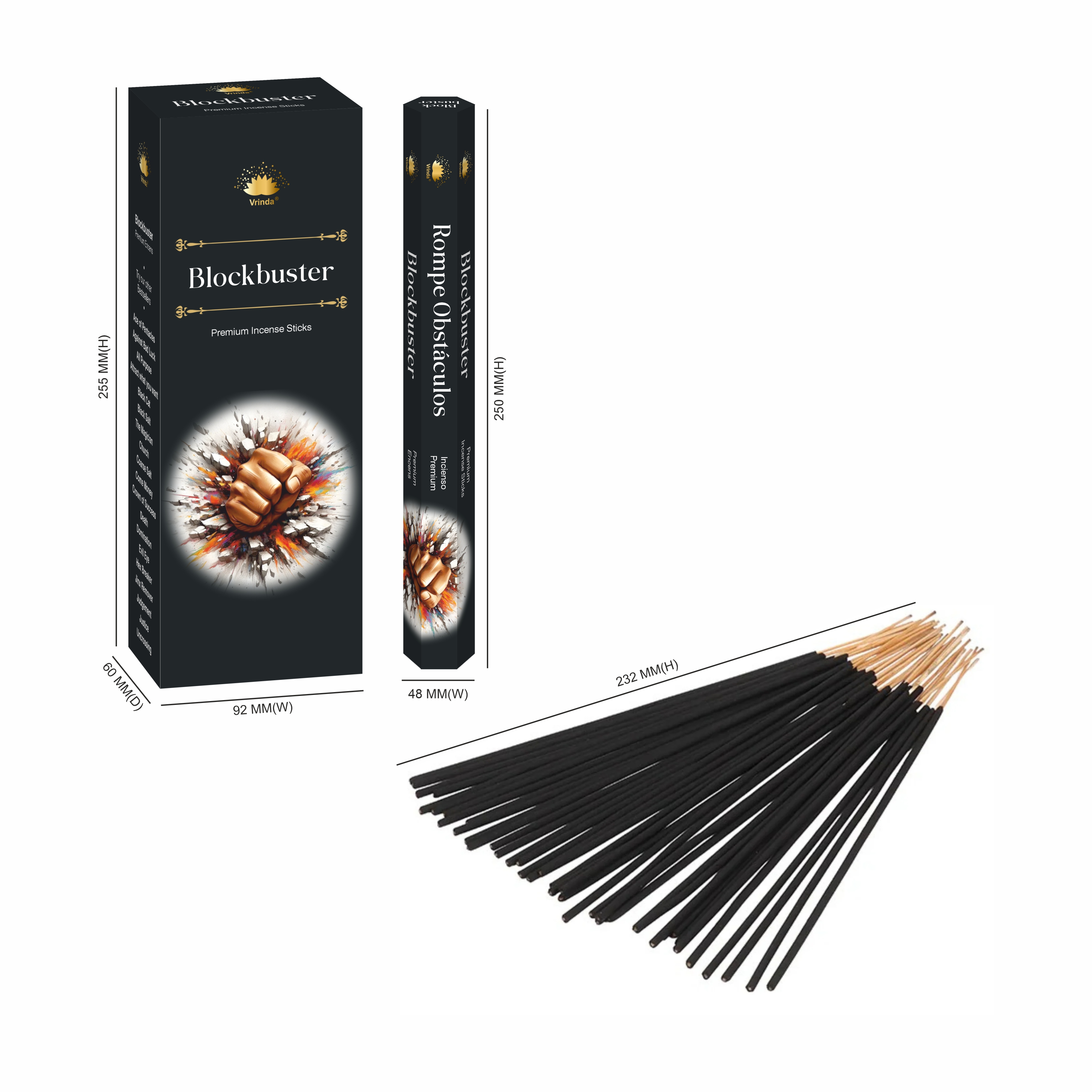Blockbuster hexa incense sticks (pack of 6) 