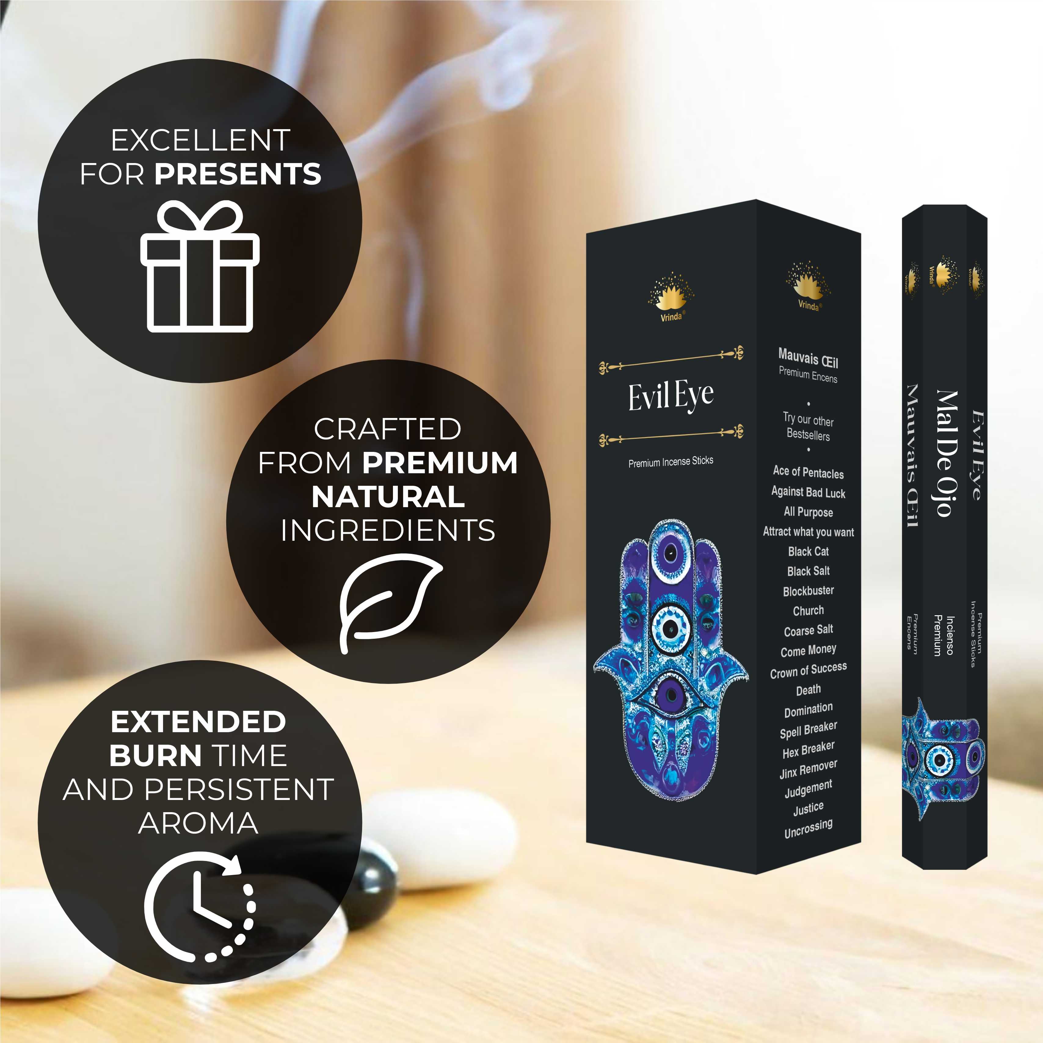 Evil Eye hexa incense sticks (pack of 6) 