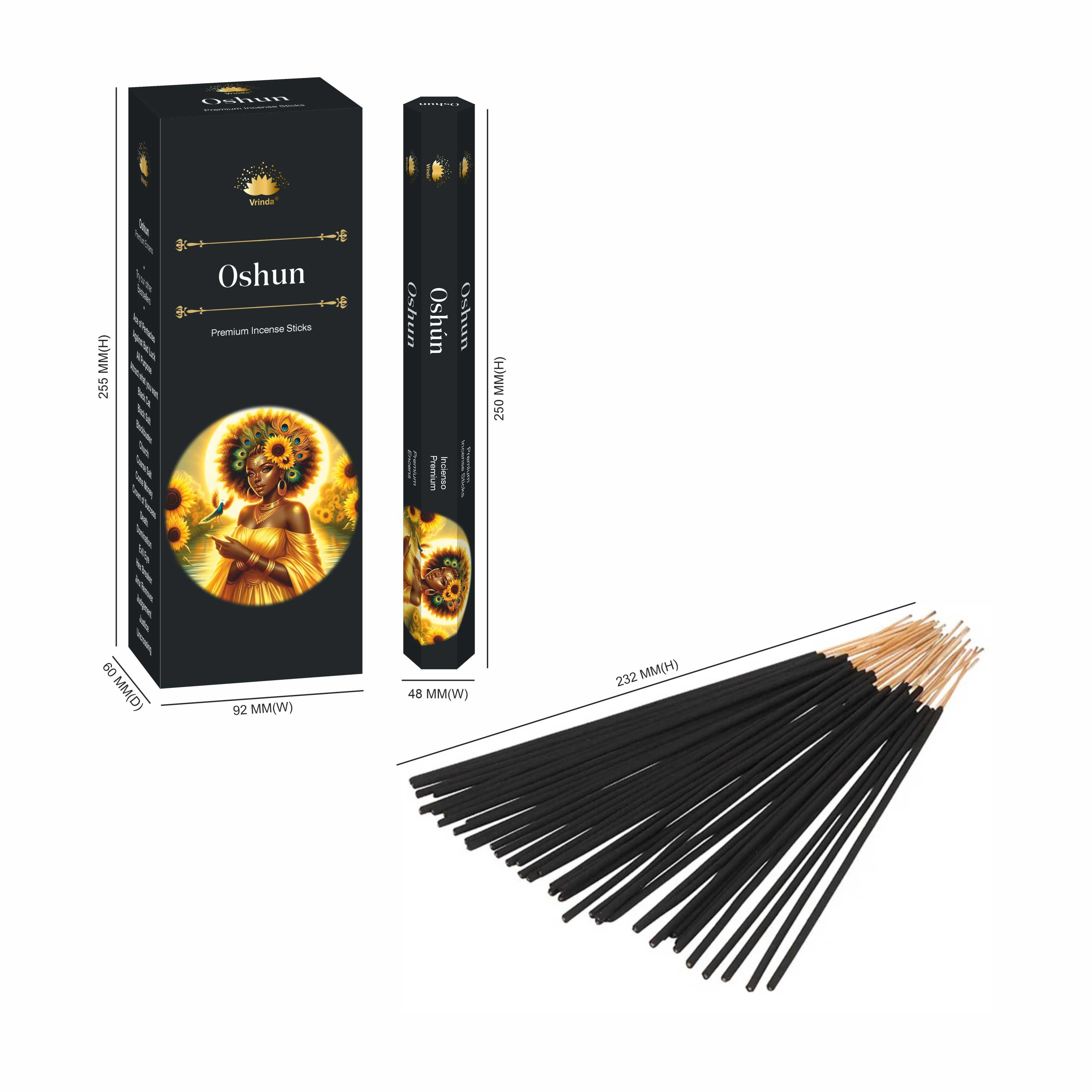 Ochun hexa incense sticks (pack of 6)
