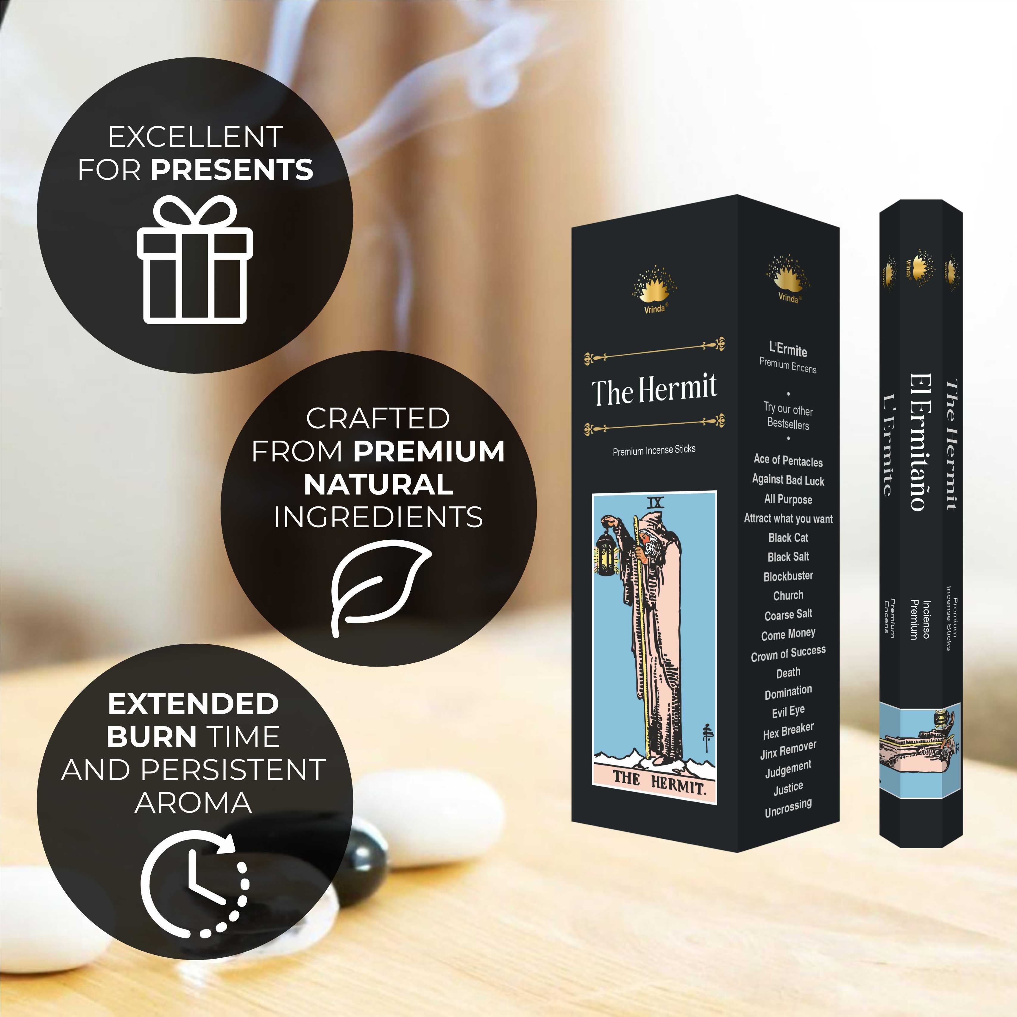 The Hermit hexa incense sticks (pack of 6)