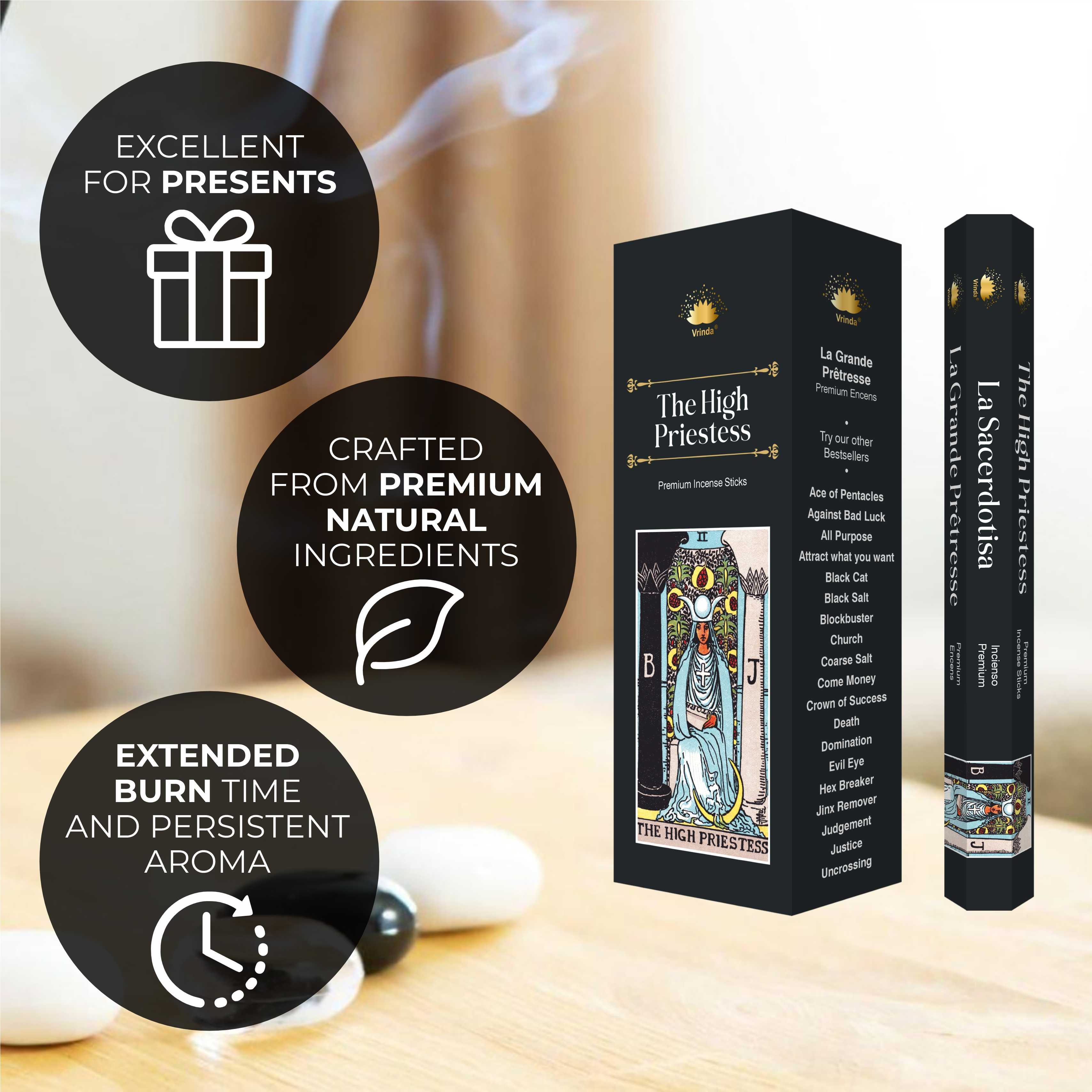 The High Priestess hexa incense sticks (pack of 6)