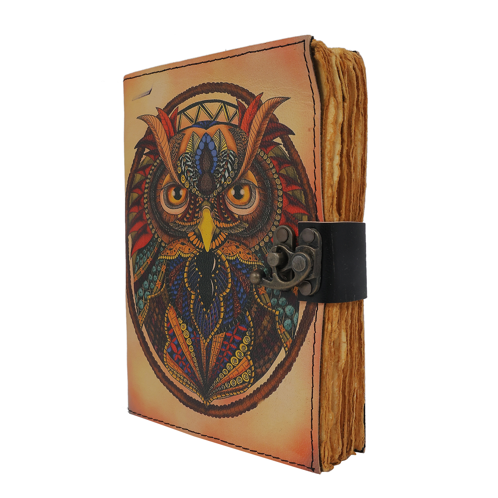 Paper Journal Deckle Paper OWL, approx. 5"x7"