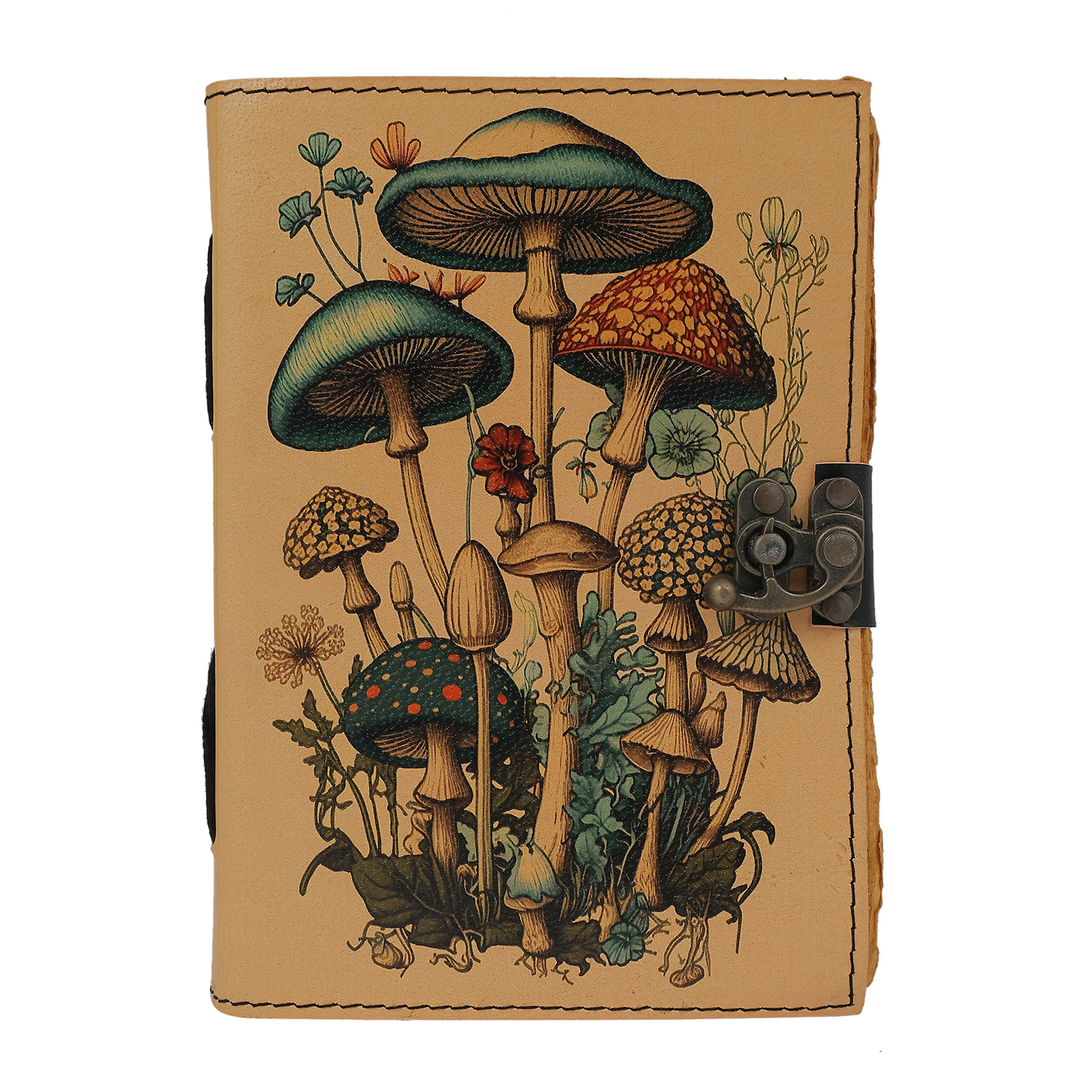Paper Journal Deckle Paper Mushroom, approx. 5"x7"