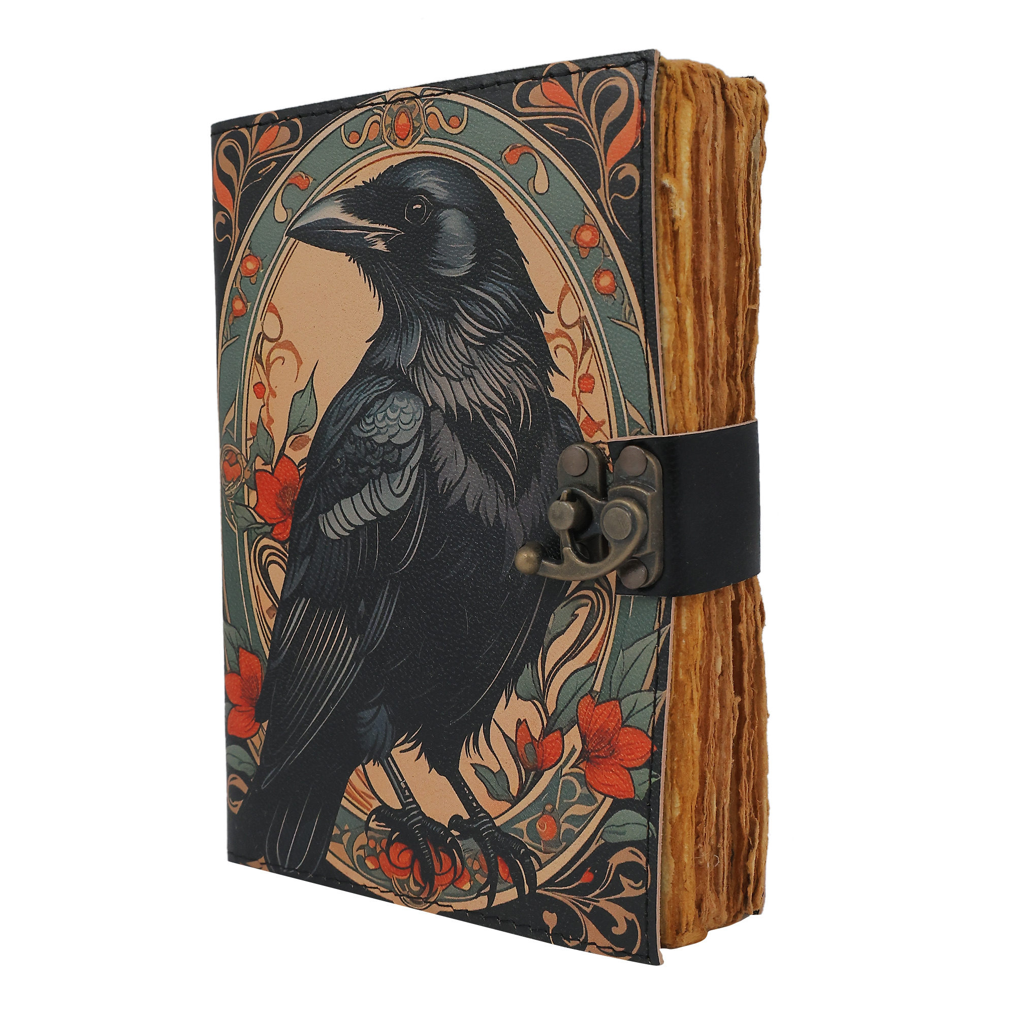 Paper Journal Deckle Paper Raven, approx. 5"x7"