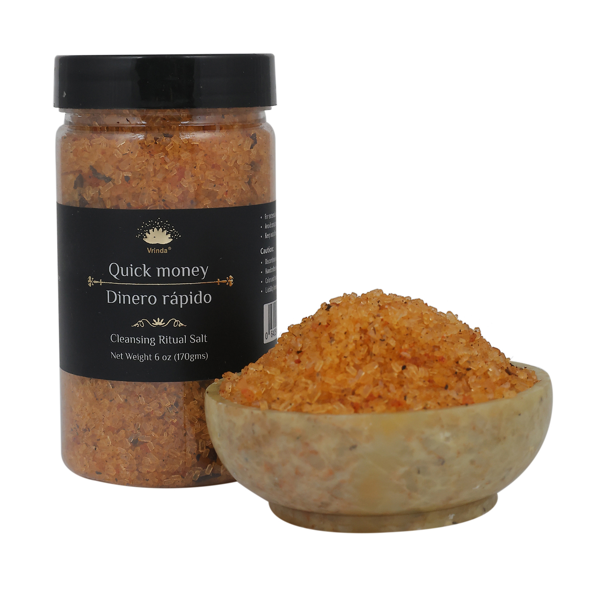 Quick Money Ritual Salt with Herbs   6 OZ