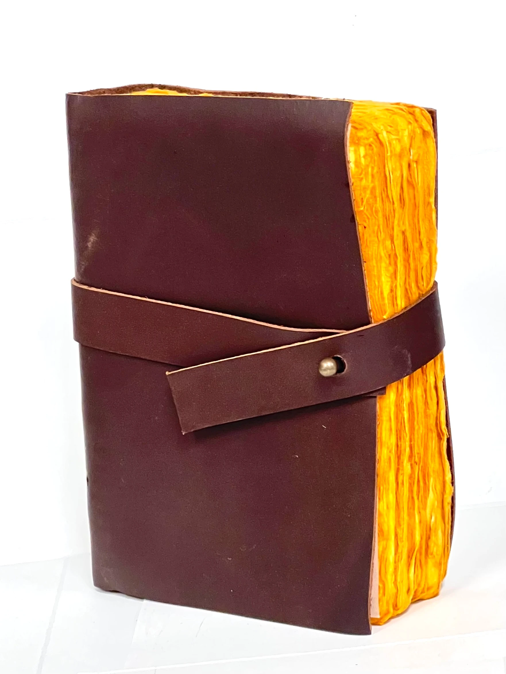 Paper Journal Deckle Paper Plain Soft leather approx. 5"x7"