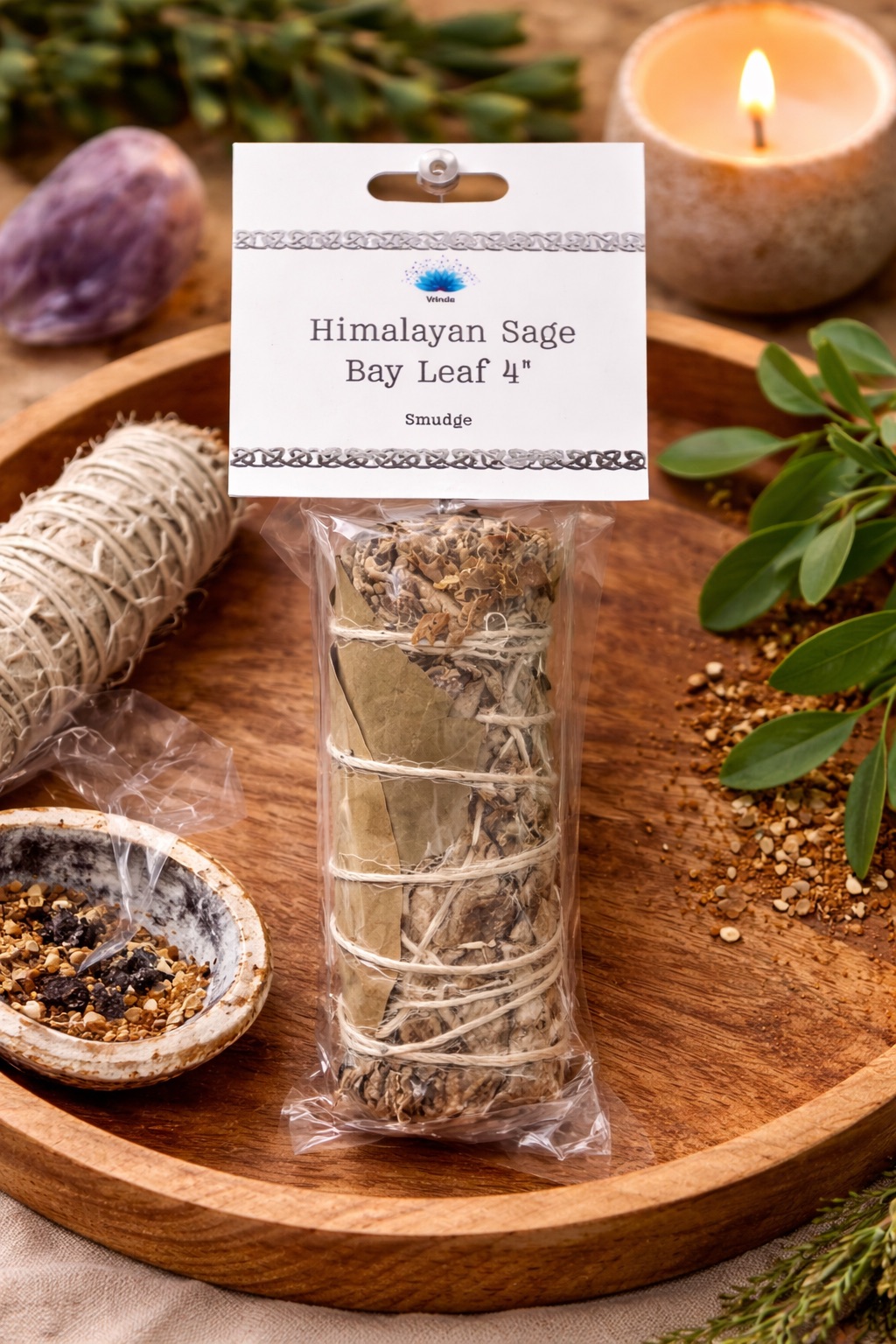 Himalayan Sage w/ Bay Leaves 4"