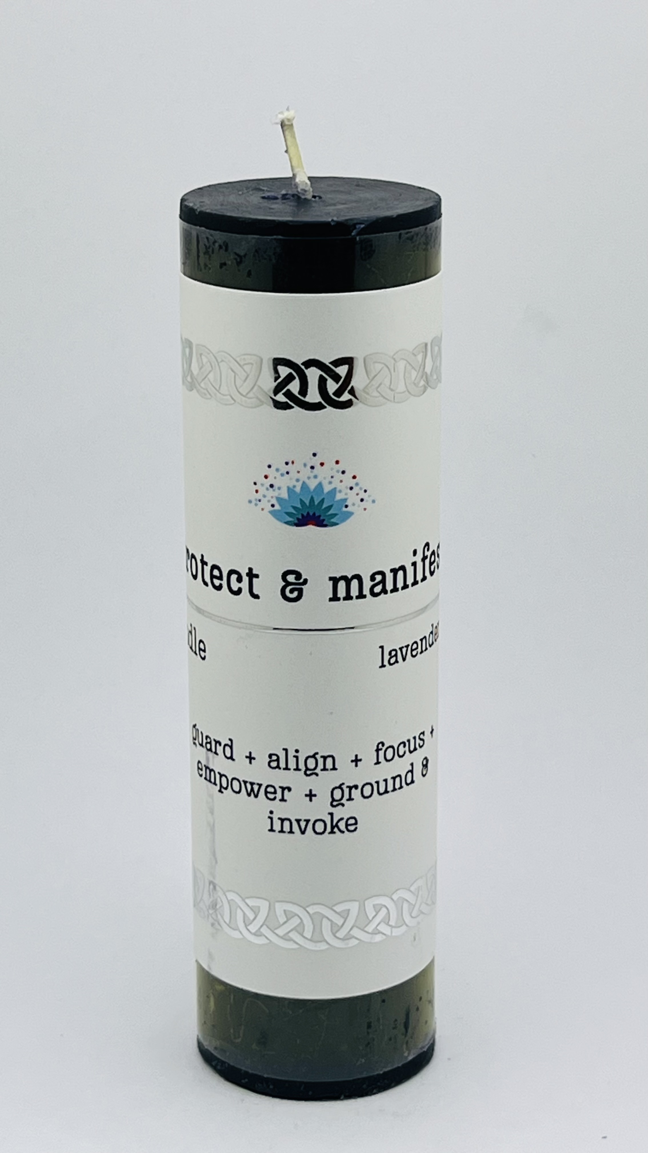 Intention Pillar Candle Protect & manifest 5"x1.5"