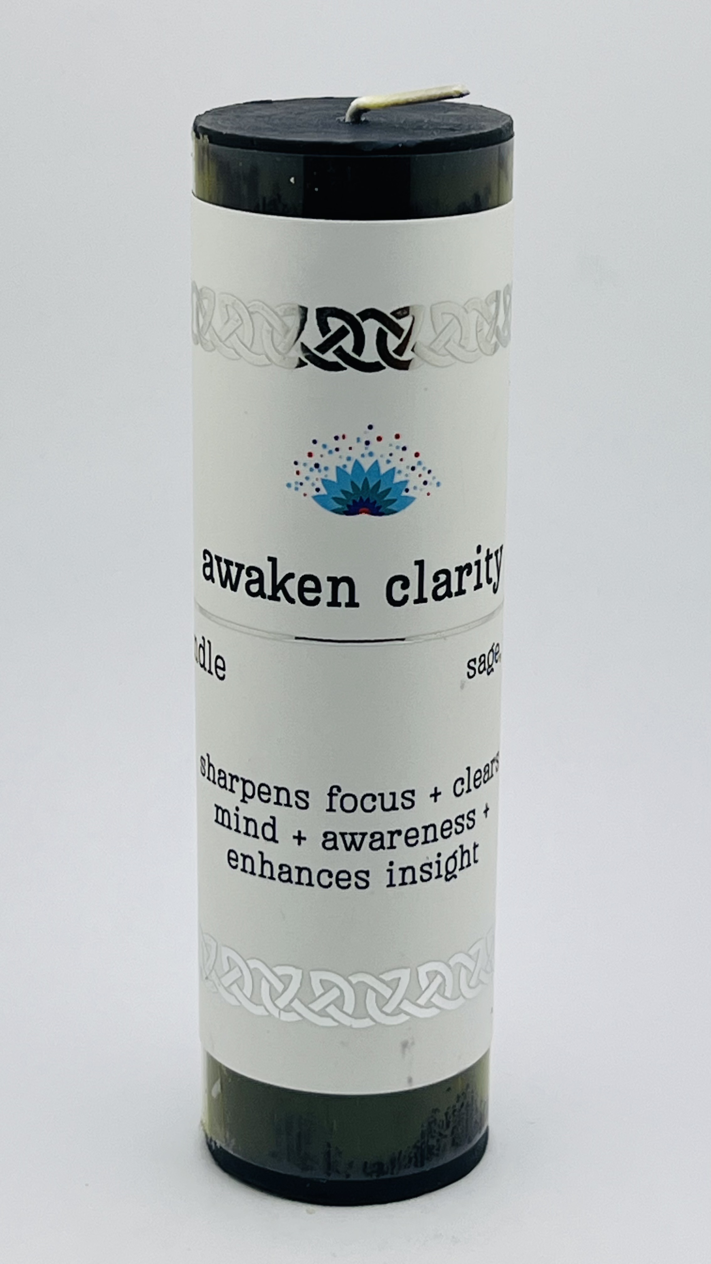  Intention Pillar Candle Awaken Clarity 5"x1.5"