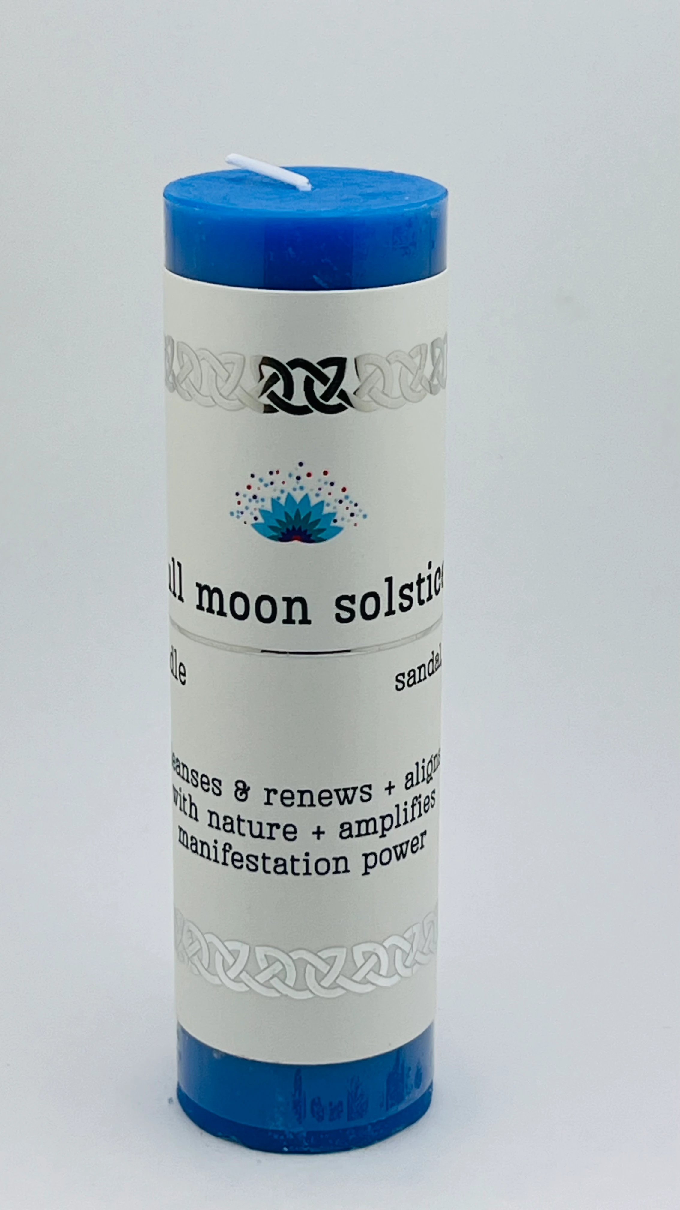 Intention Pillar Candle Full Moon Solstice 5"x1.5"