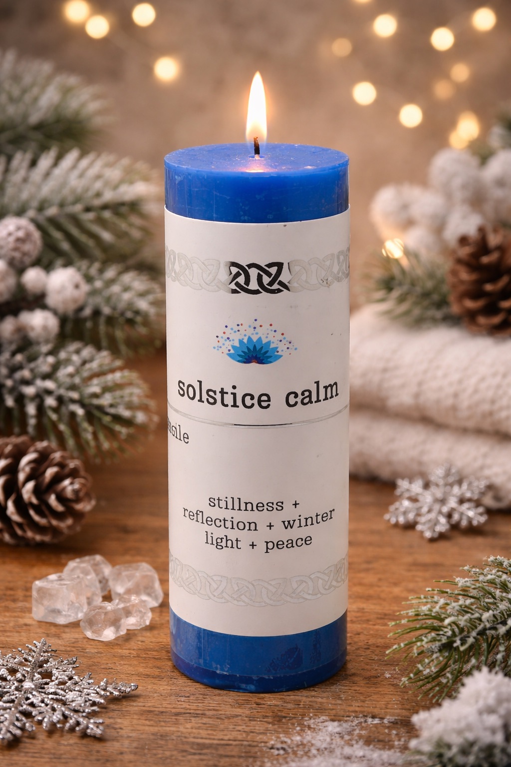  Intention Pillar Candle Solstice Calm 5"x1.5"