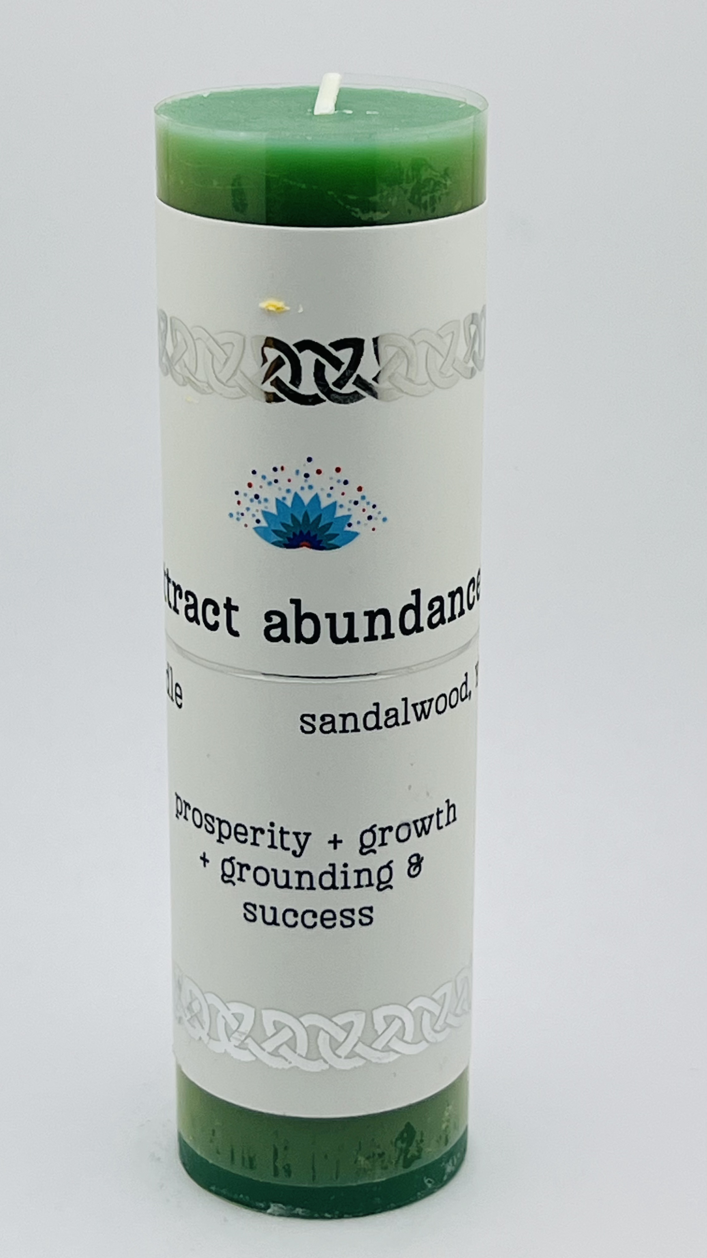 Intention Pillar Candle Attract abundance 5"x1.5"