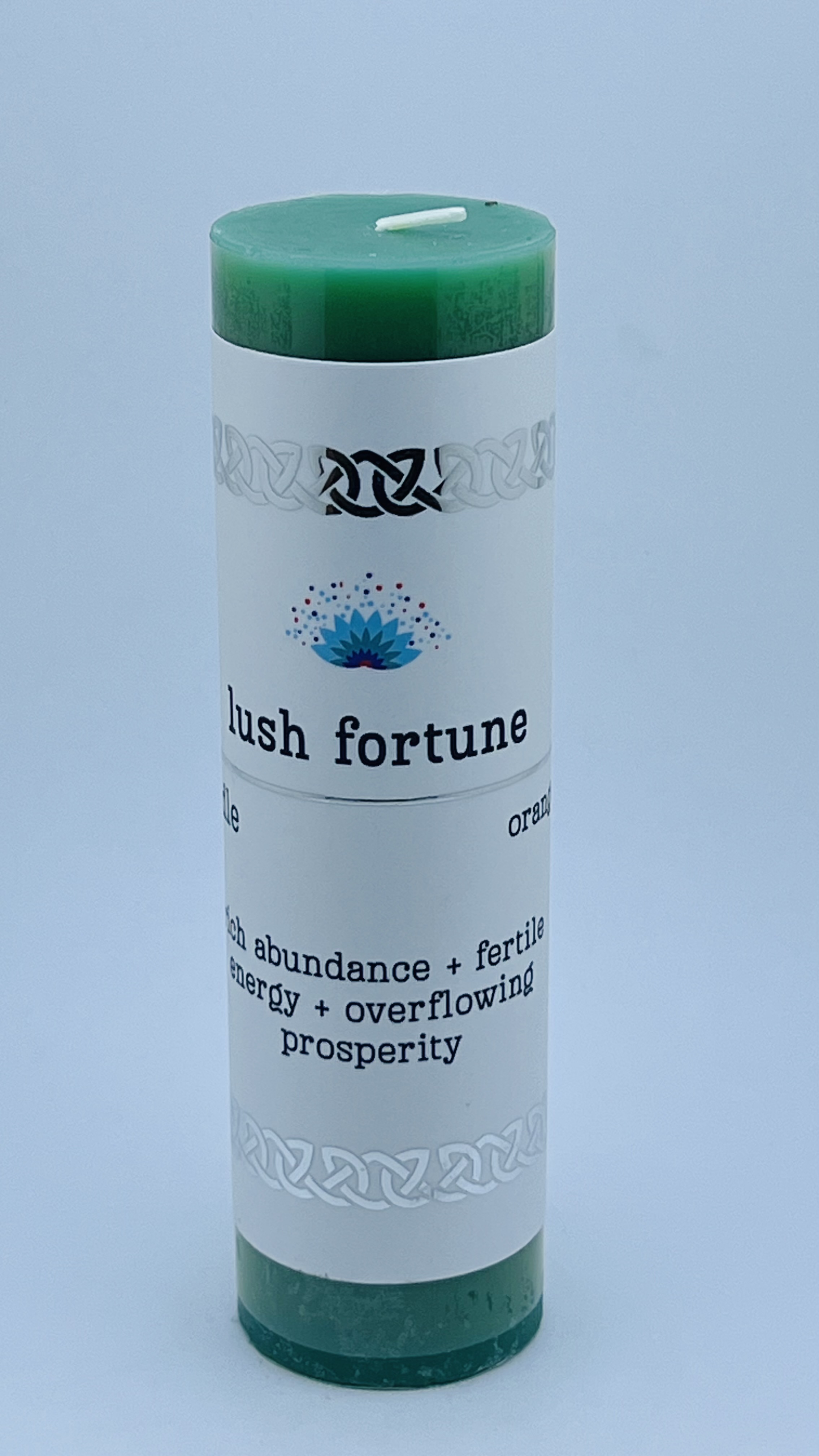 Intention Pillar Candle Lush fortune 5"x1.5"