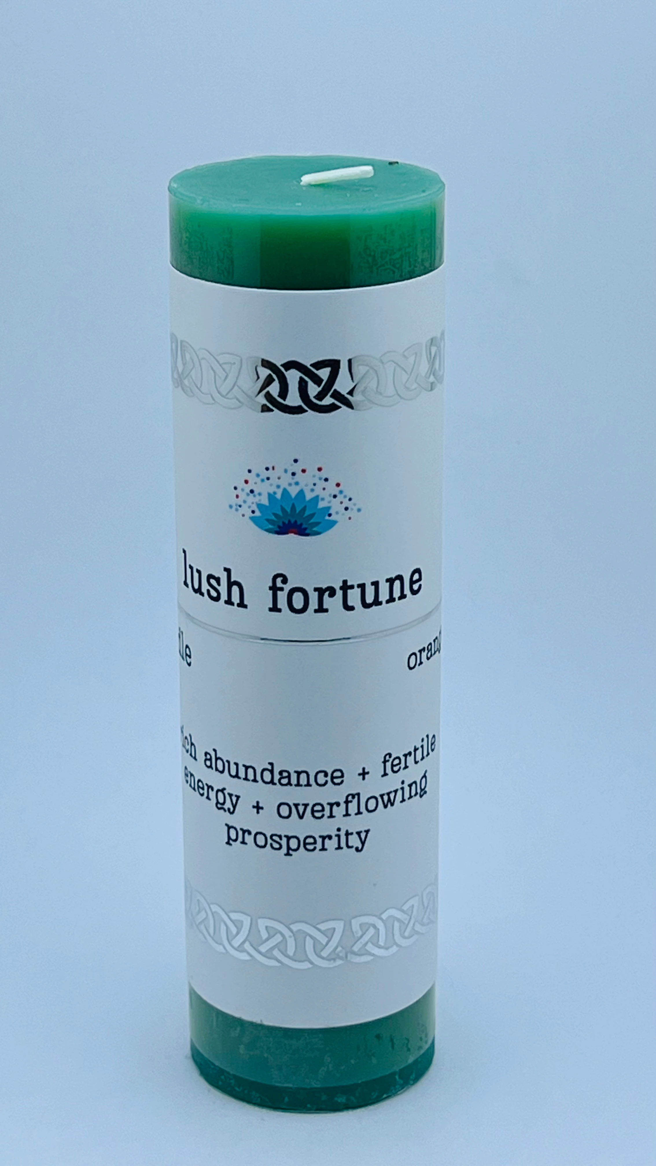 Intention Pillar Candle Lush fortune 5"x1.5"