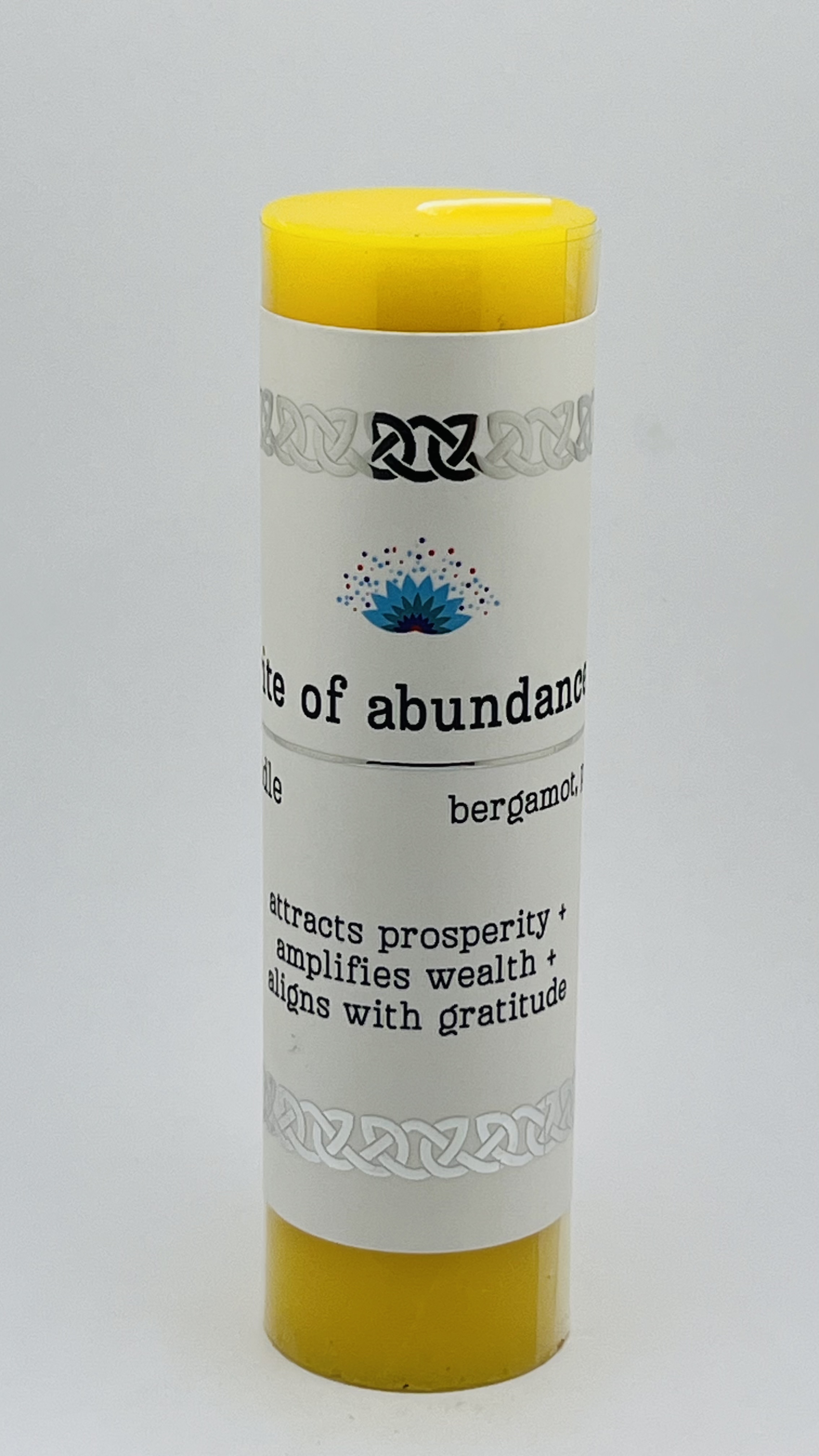 Intention Pillar Candle rite of abundance 5"x1.5"