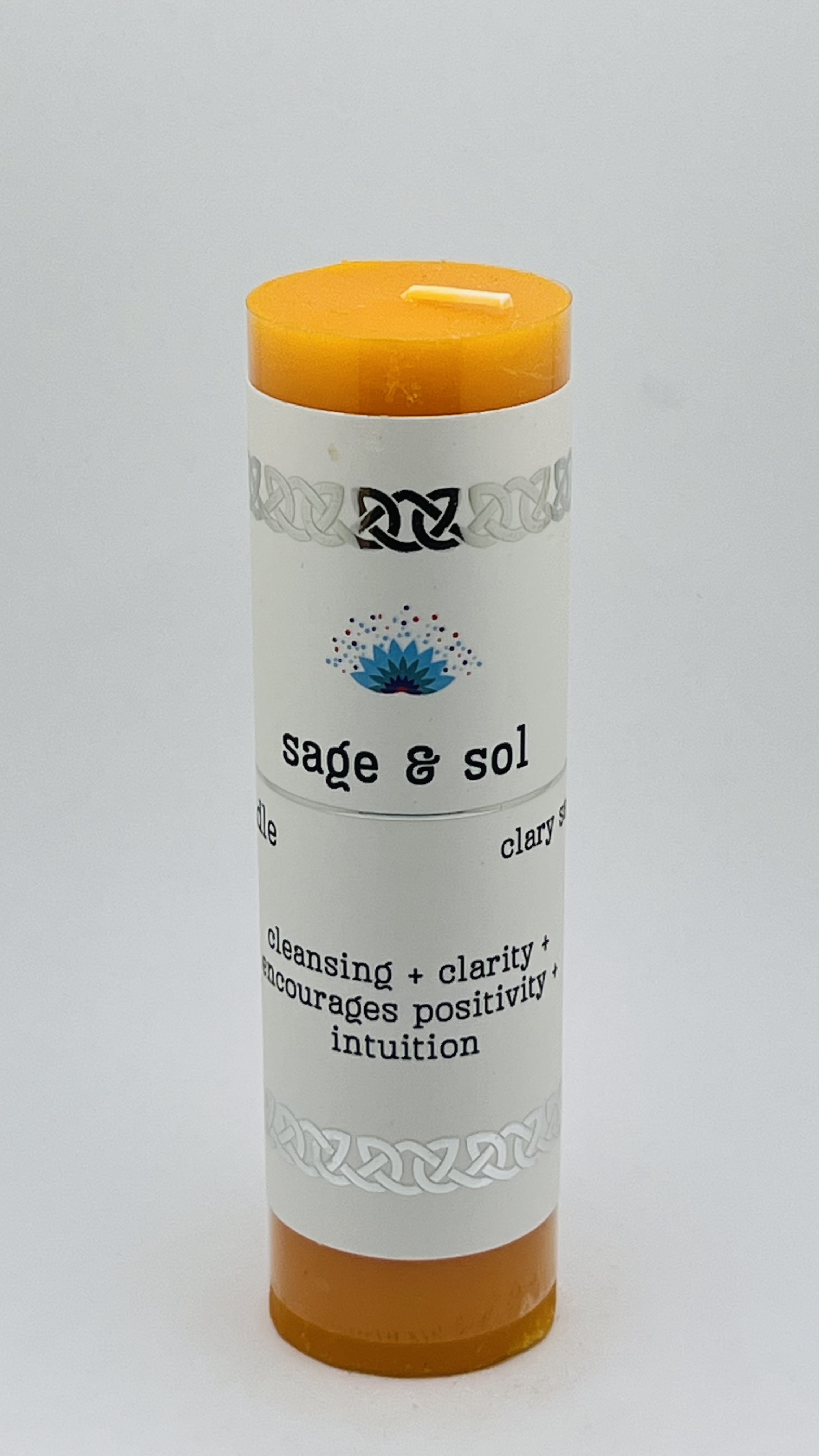 Intention Pillar Candle Sage & Sol 5"x1.5"