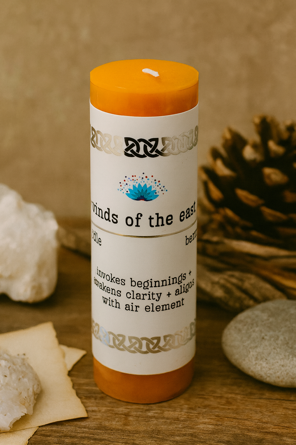  Intention Pillar Candle Winds of the East 5"x1.5"