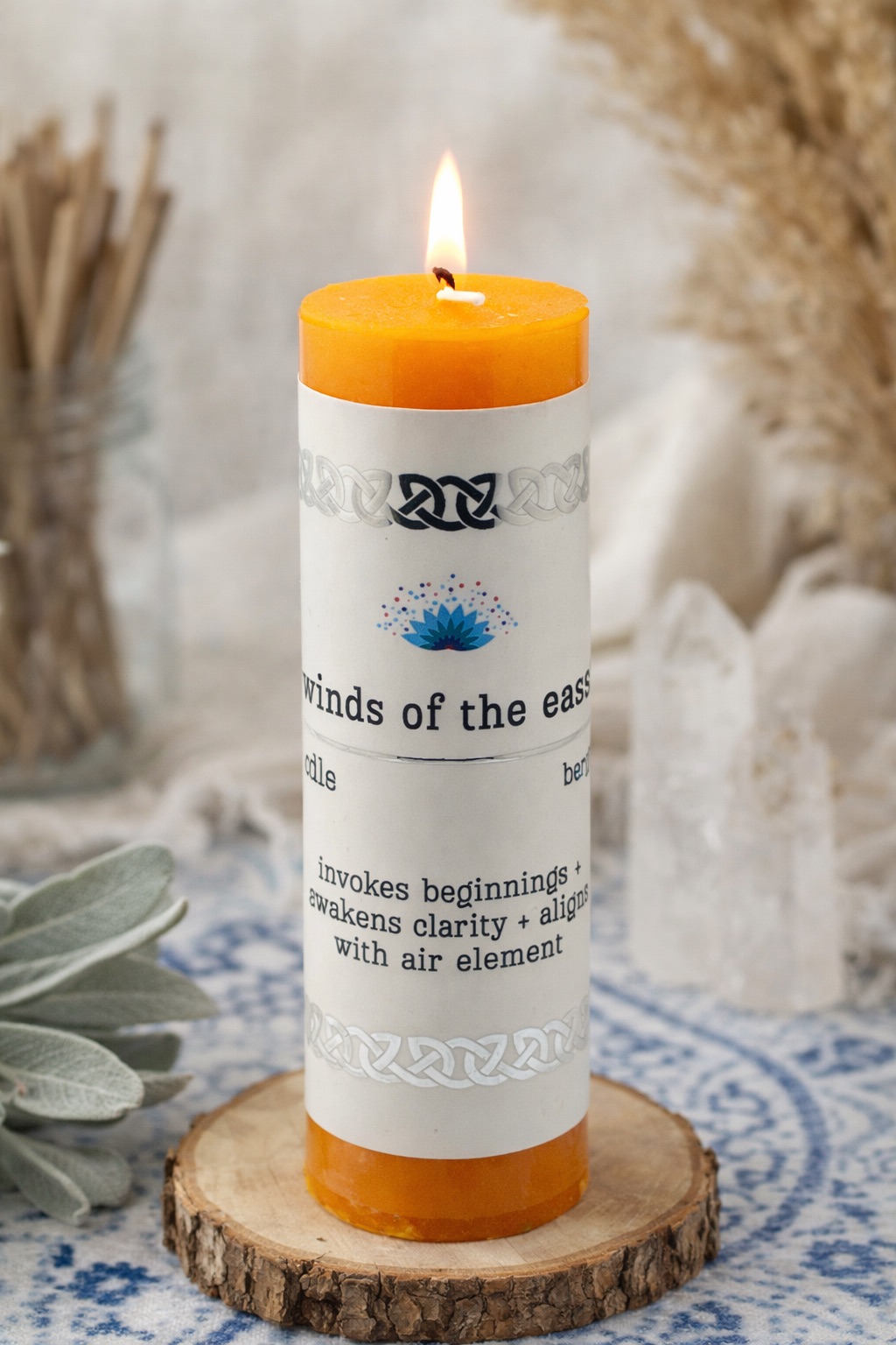  Intention Pillar Candle Winds of the East 5"x1.5"