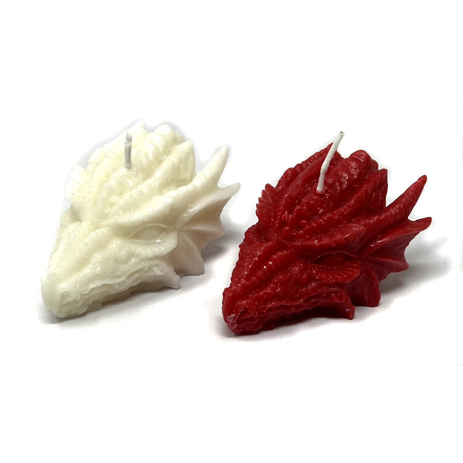 Dragon Head candle red (4"x3")