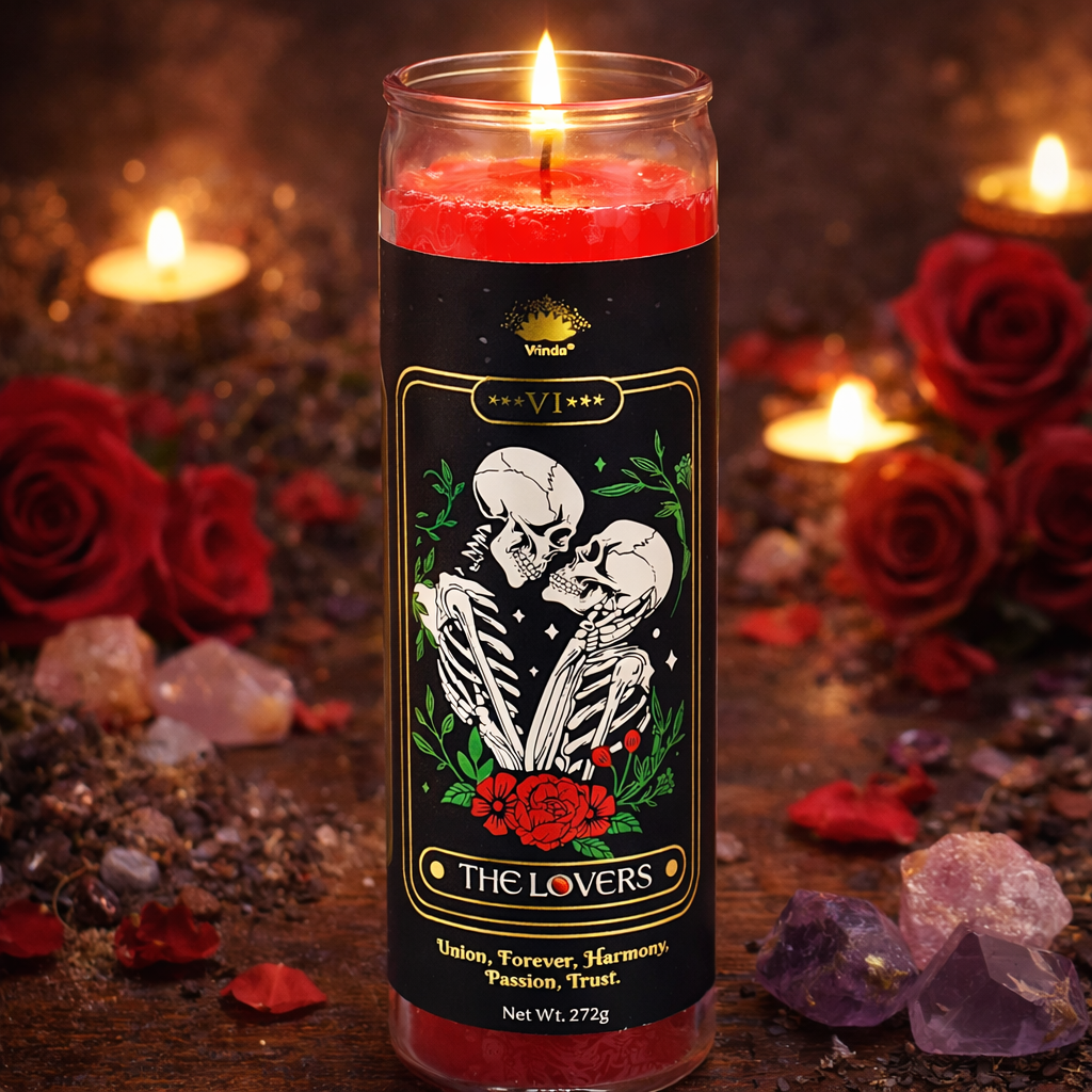 Eternal Lovers Tarot candle (Red)