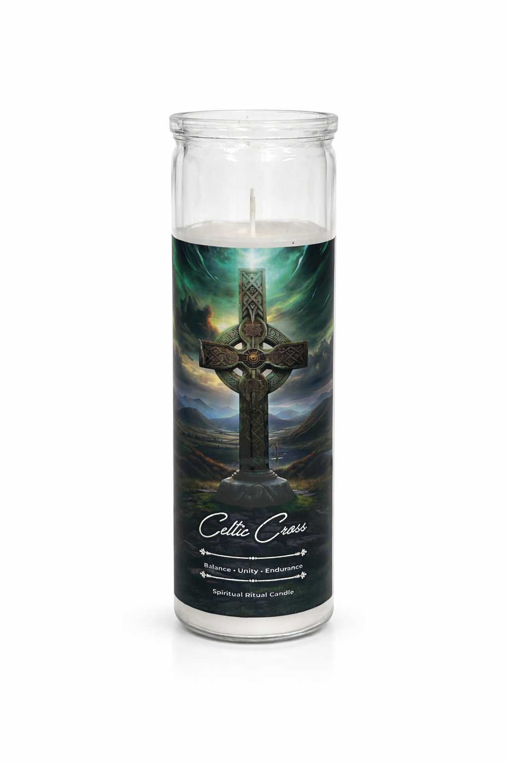Celtic Cross Spiritual Ritual Jar Candle New Arrivals VD Importers Inc.